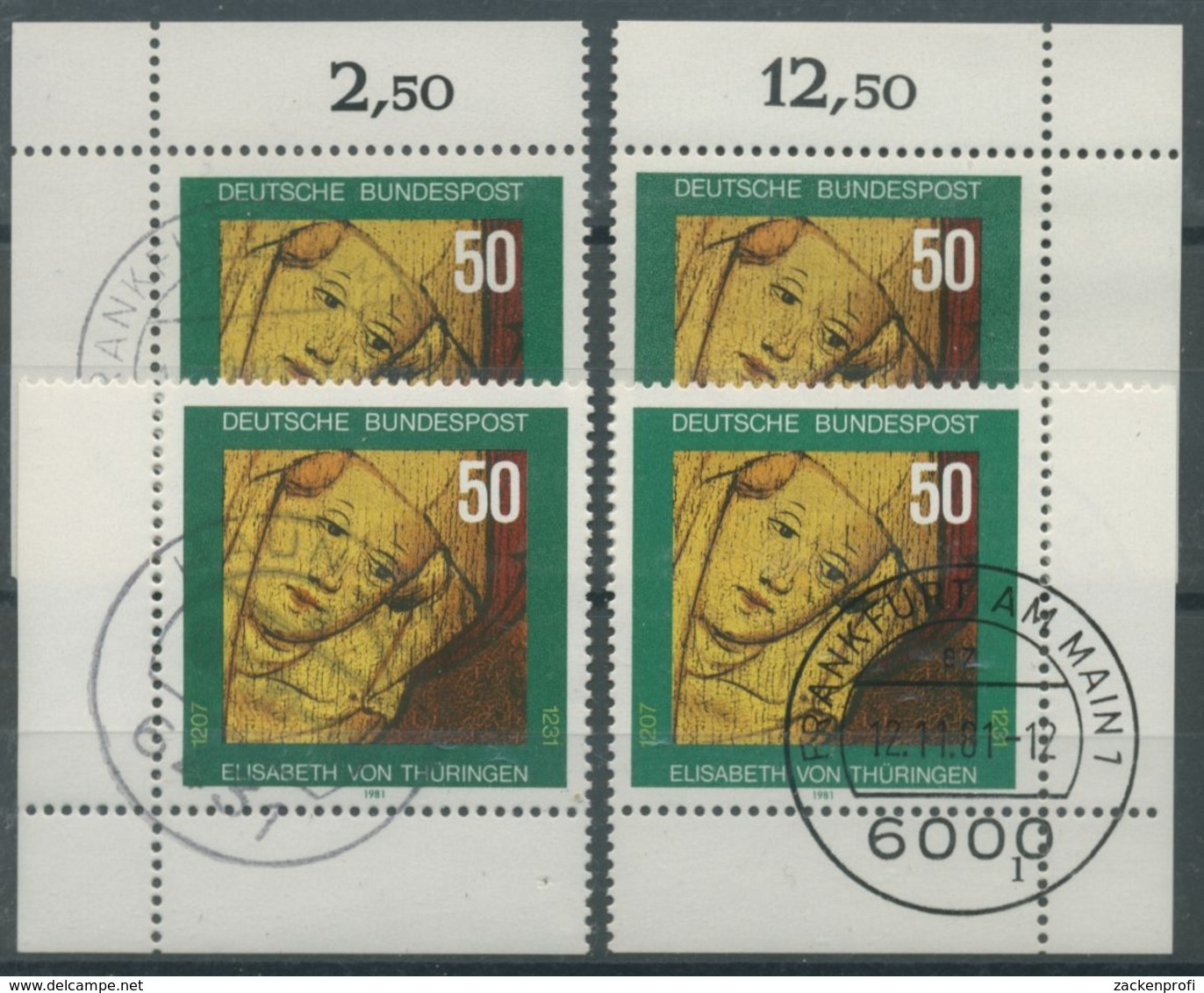 Bund 1981750. Todestag Der Hl. Elisabeth 1114 Alle 4 Ecken Gestempelt (E120) - Gebraucht