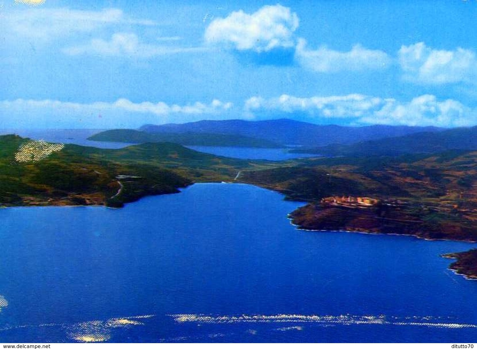 Isola D'elba - Porto Azzurro - Panorama Dall'aereo - Formato Grande Non Viaggiata – E 11 - Altri & Non Classificati