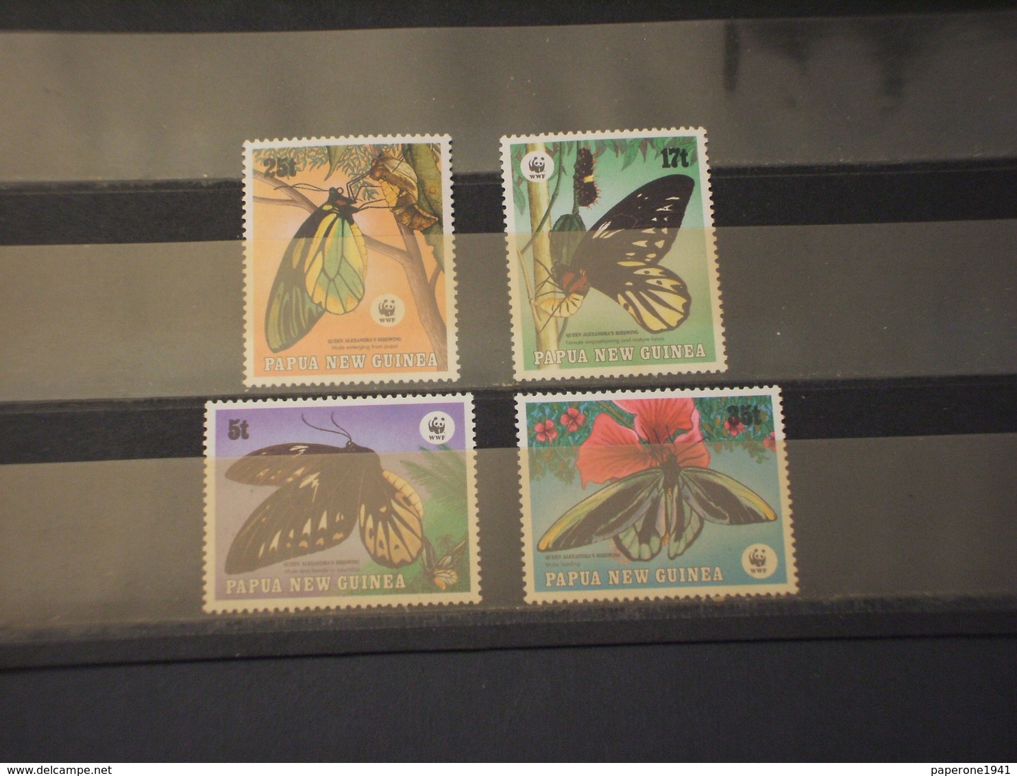 PAPUA - 1988 WWF FARFALLE 4 VALORI - NUOVI(++) - Papua Nuova Guinea