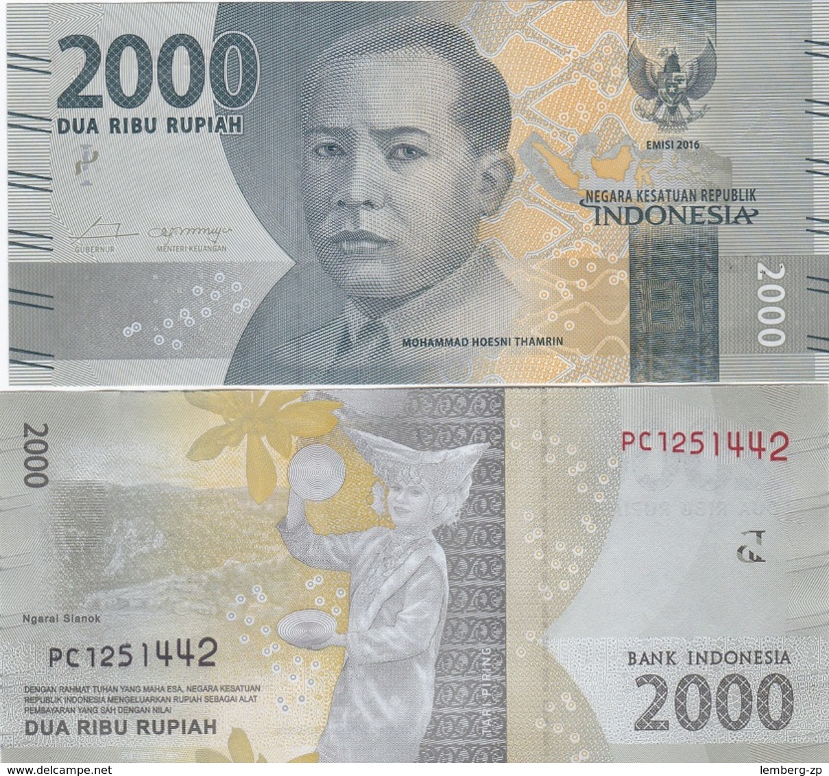 Indonesia - 10 Pcs X 2000 Rupiah 2016 2017 UNC Lemberg-Zp - Indonesia