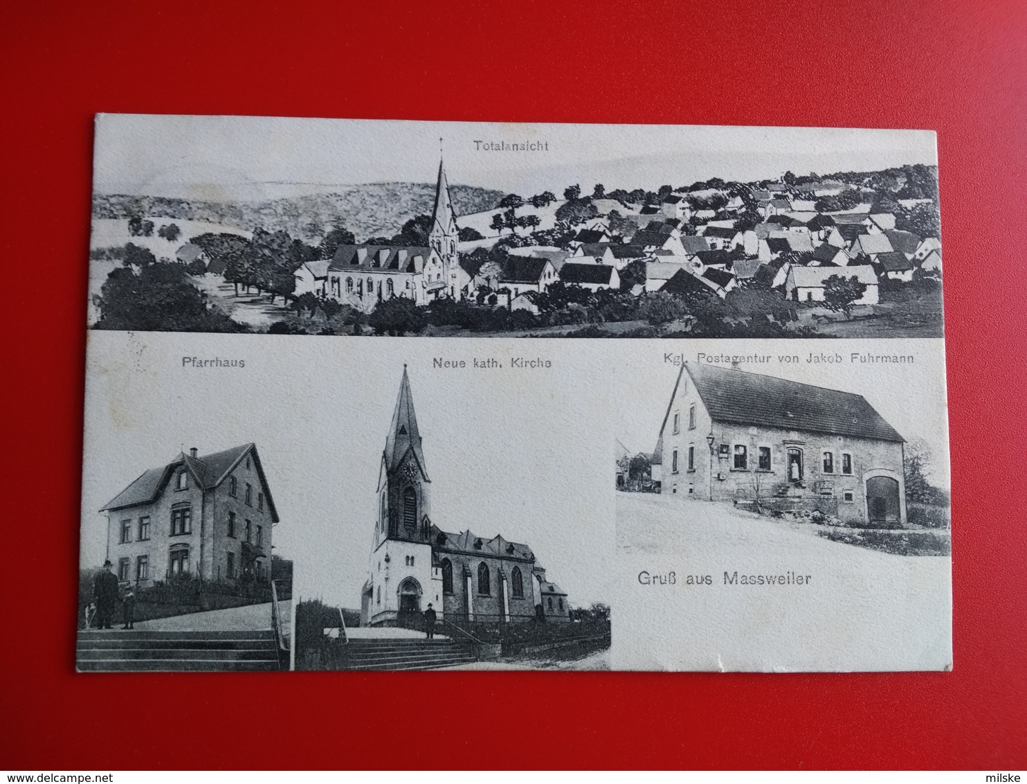 AK Gruss Aus Massweiler , Cachet 1907 Massweiler Vers SULZBACH SAAR. - Sonstige & Ohne Zuordnung