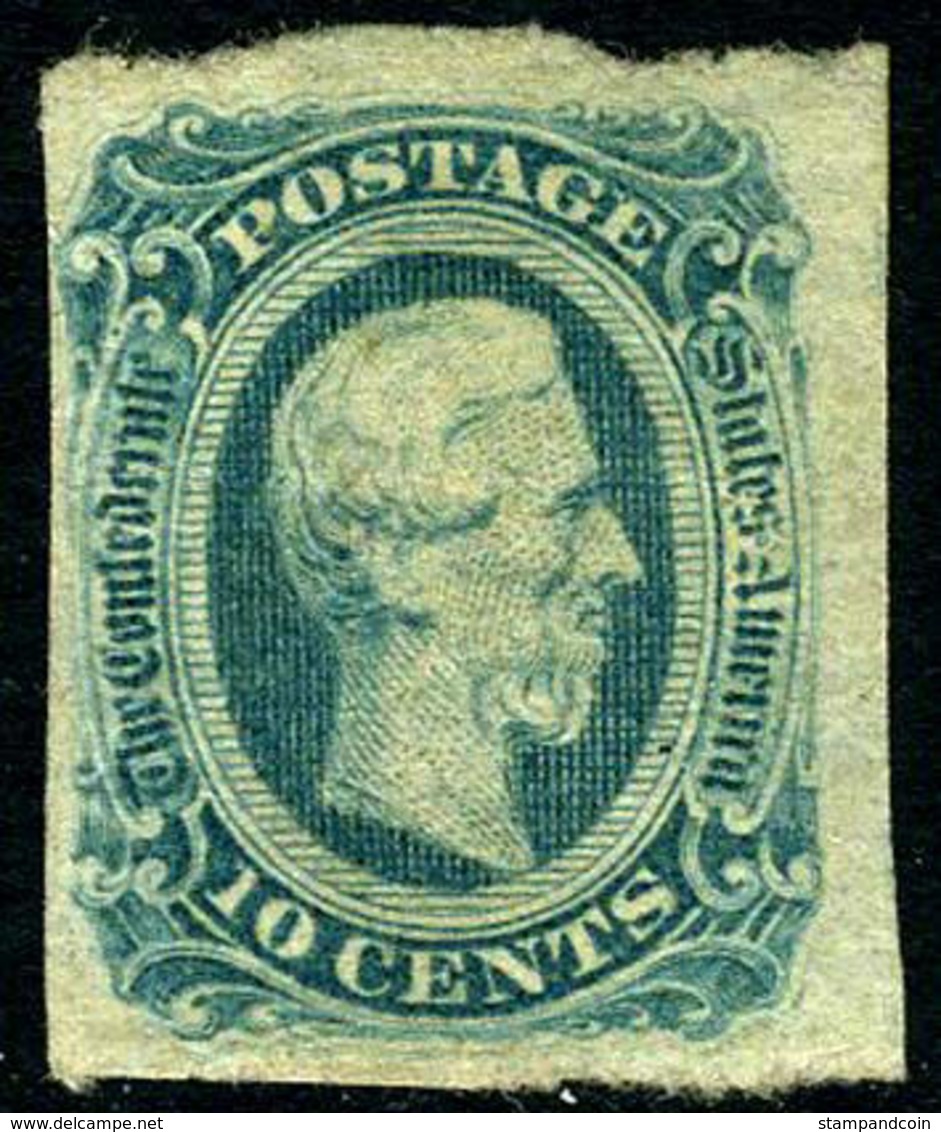 Confederate States #11 VF Mint No Gum  Jefferson Davis  From 1863-1864 - 1861-65 Confederate States