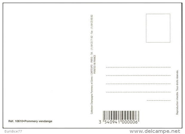 Pommery Vendange Advertising Postcard : Size 15x10 Cm. Aprox. - Pubblicitari