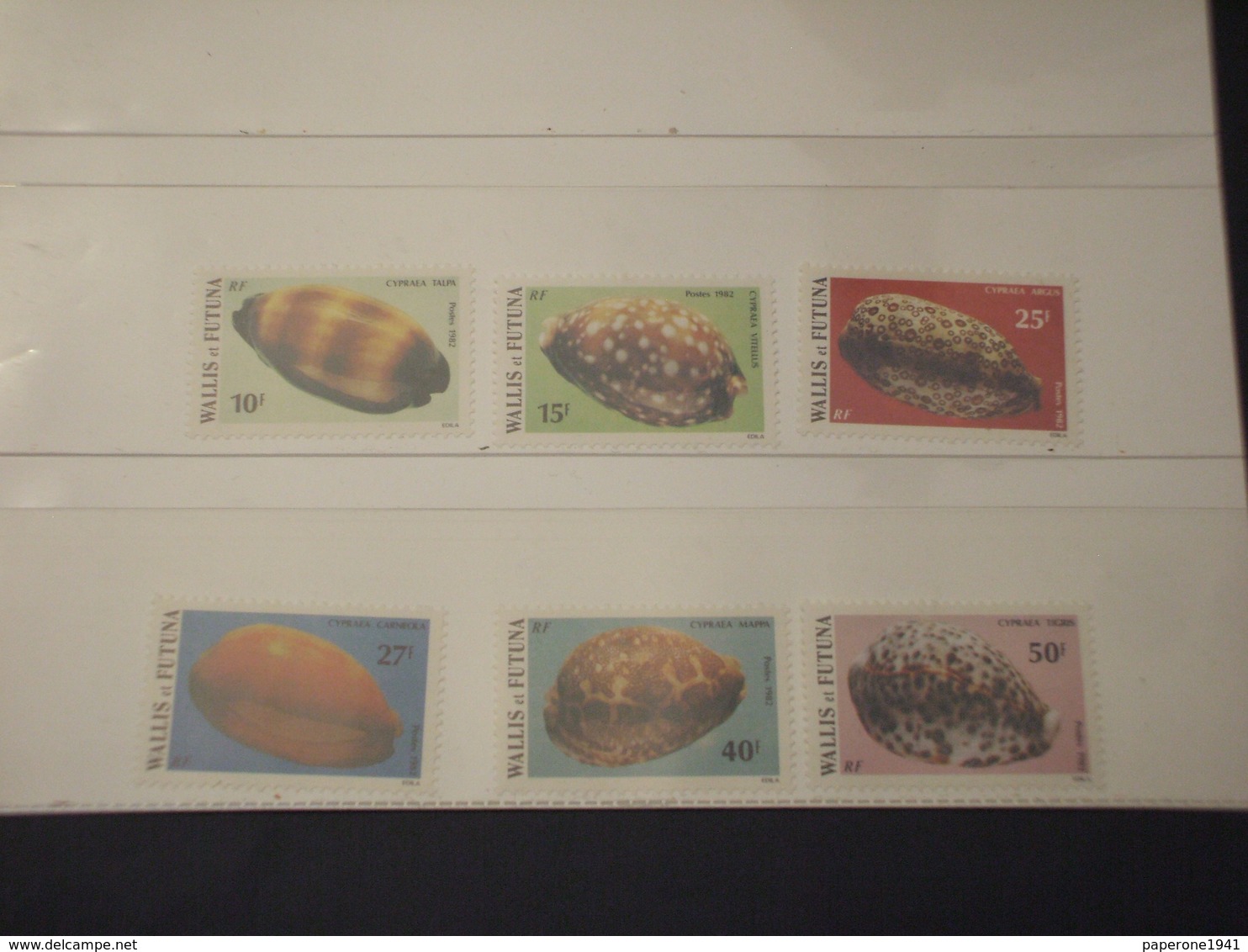 WALLIS FUTUNA - 1982 CONCHIGLIE 6  VALORI - NUOVI(++) - Nuovi