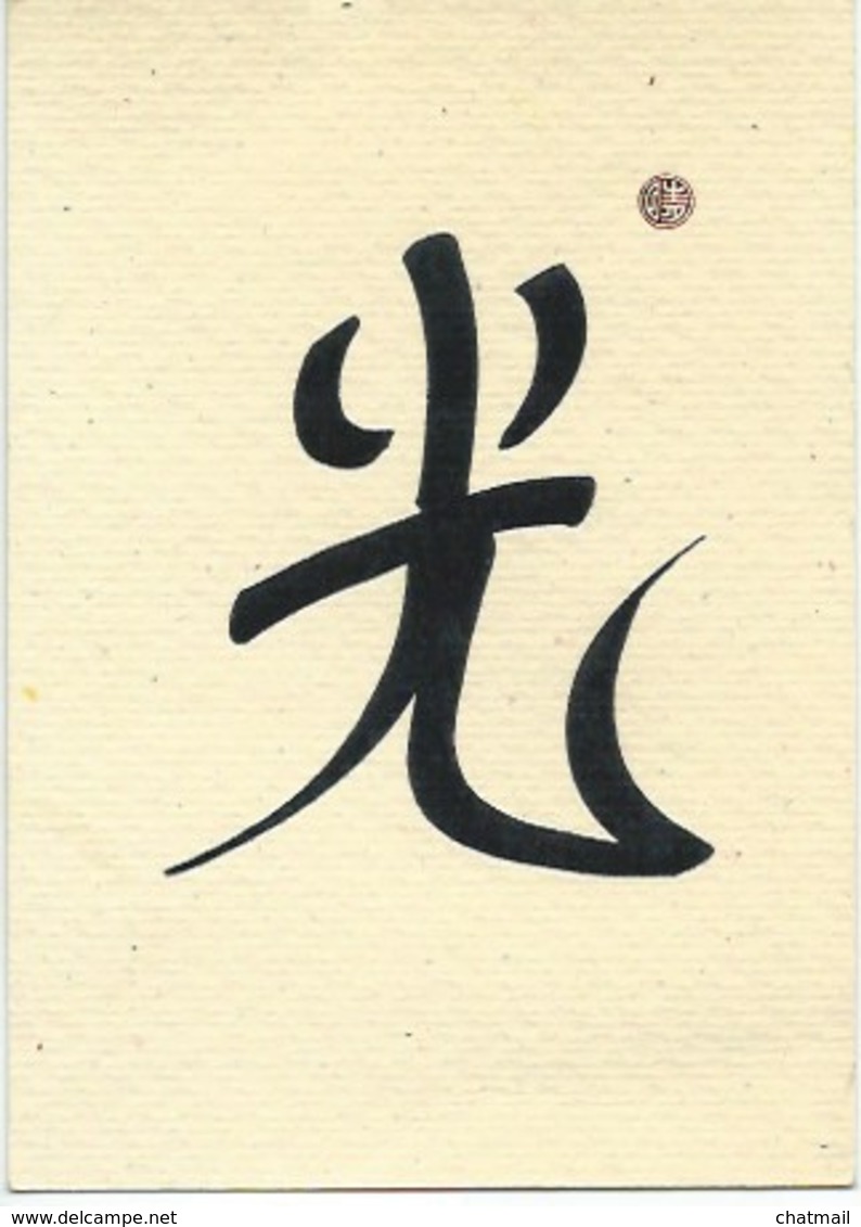 Calligraphie Chinoise - Les Deux Cartes - "Lumière" Et "Rêve" - Other & Unclassified