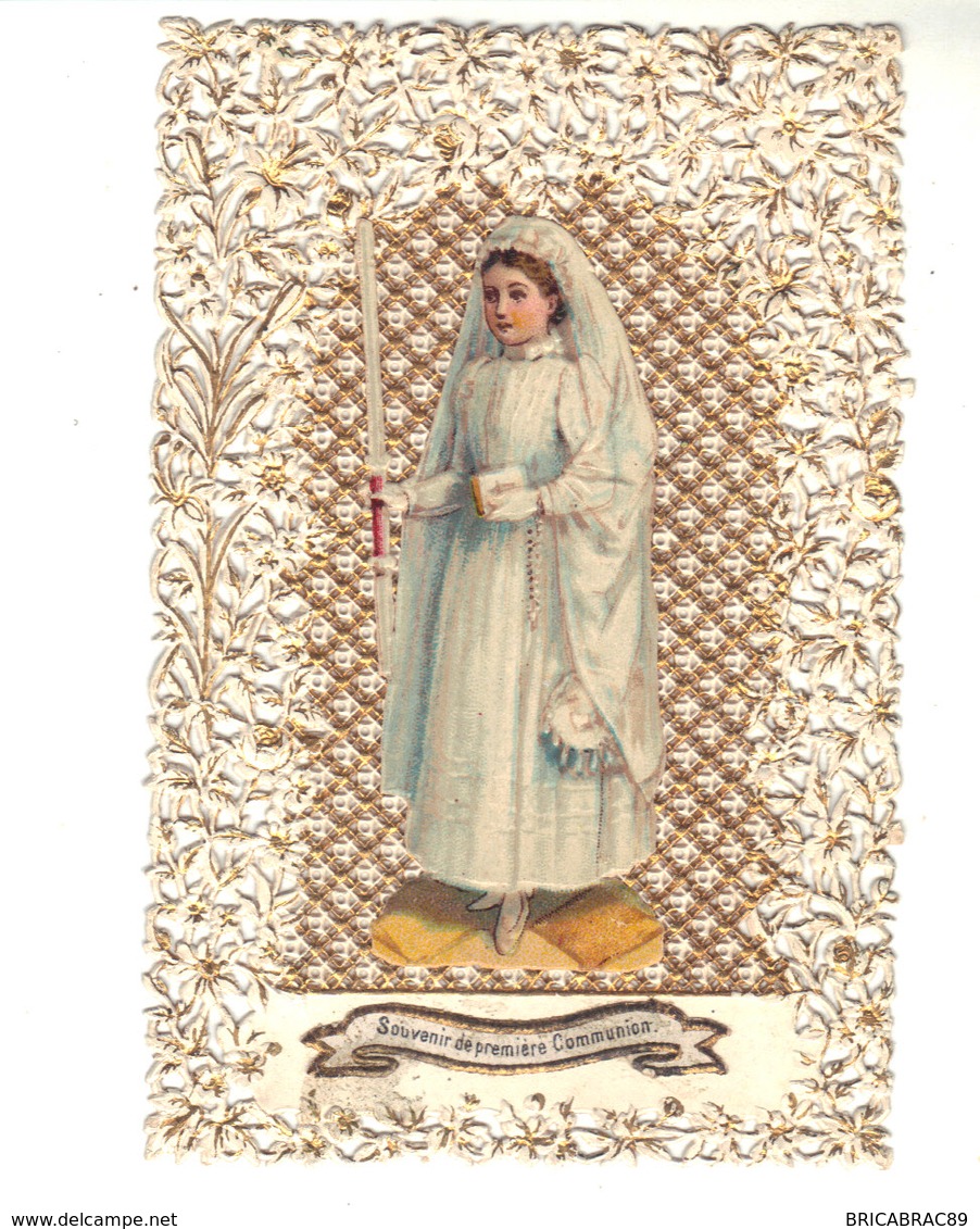 Canivet  Blanc Et Or .   Souvenir De Première Communion - Devotion Images