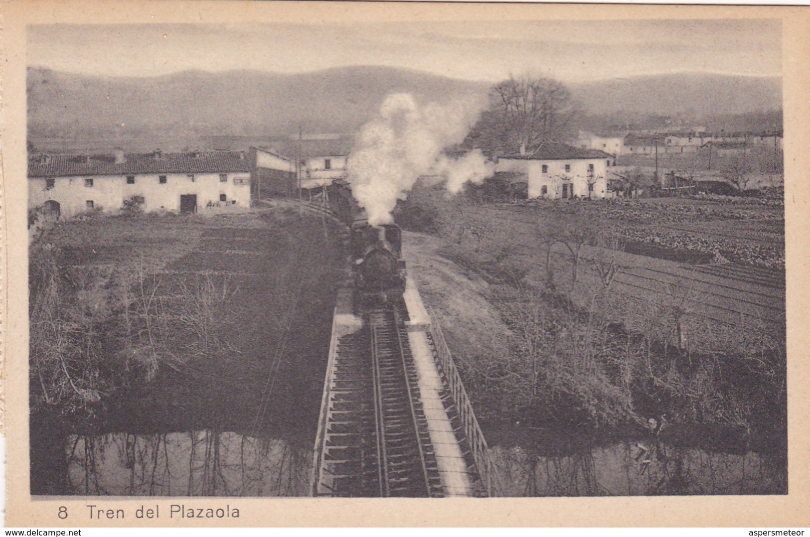 1910s CPA- TREN DE PLAZAOLA. TRAIN TRAMWAY VINTAGE PANORAMA D'EPOQUE. EDICION PAMPLONA FOTO A.DE LEON - BLEUP - Navarra (Pamplona)