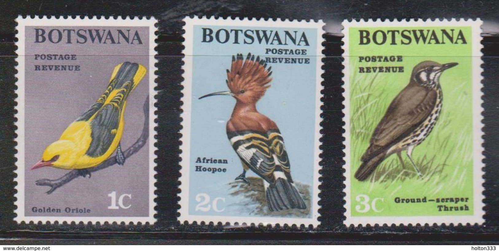 BOTSWANA Scott # 19-21 MH - Birds - Botswana (1966-...)