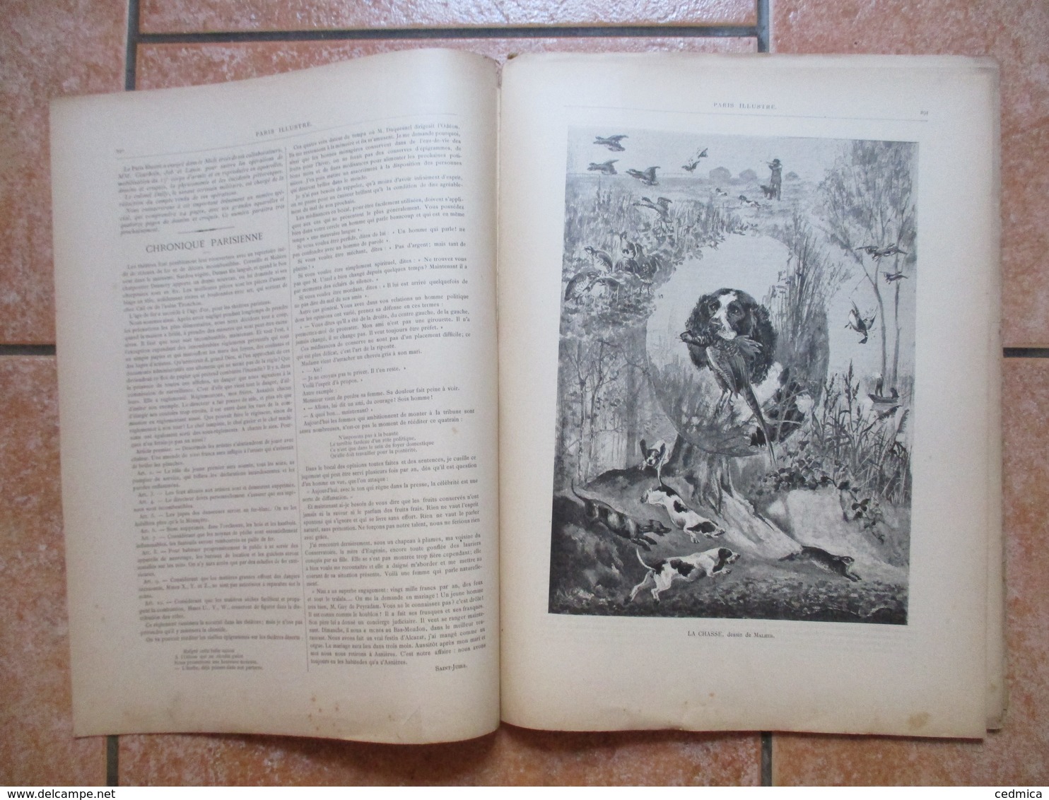 PARIS ILLUSTRE DU 3 SEPTEMBRE 1887 LA CRIEE DU GIBIER AUX HALLES,LA CHASSE,LES FORAINS,LE GENERAL DE SONIS,LE SONNEUR DE - Magazines - Before 1900