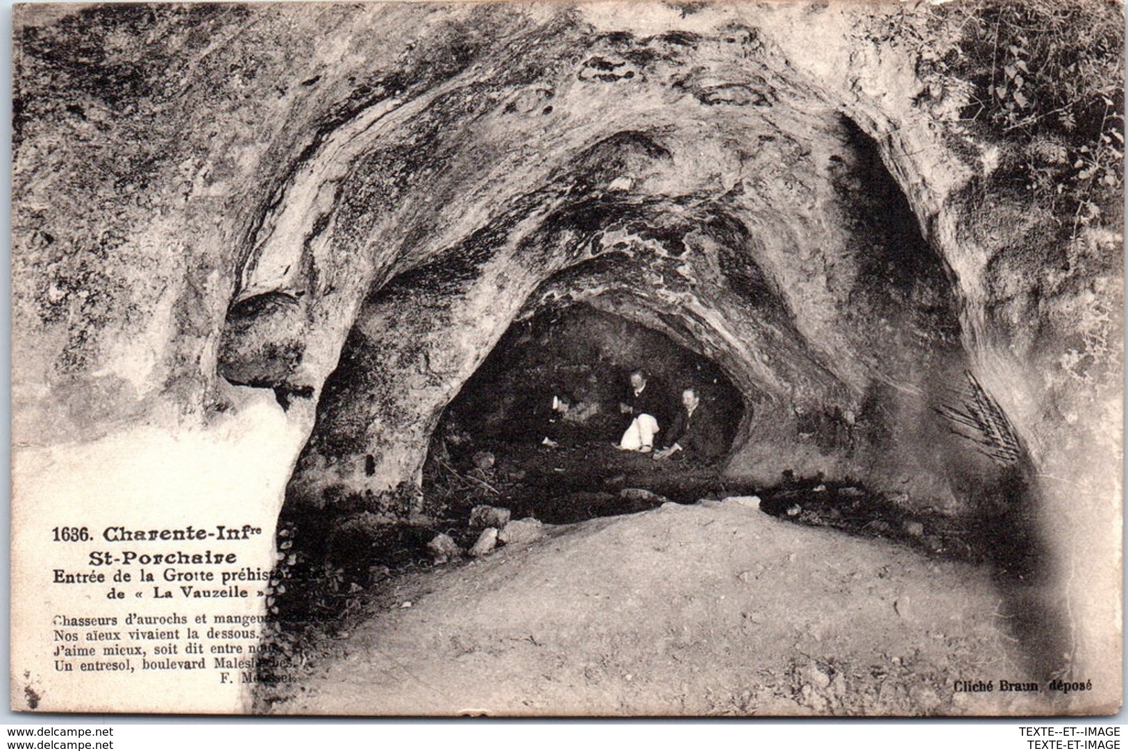 17 SAINT PORCHAIRE - Entrée De La Grotte De "La Vauzelle " - Autres & Non Classés