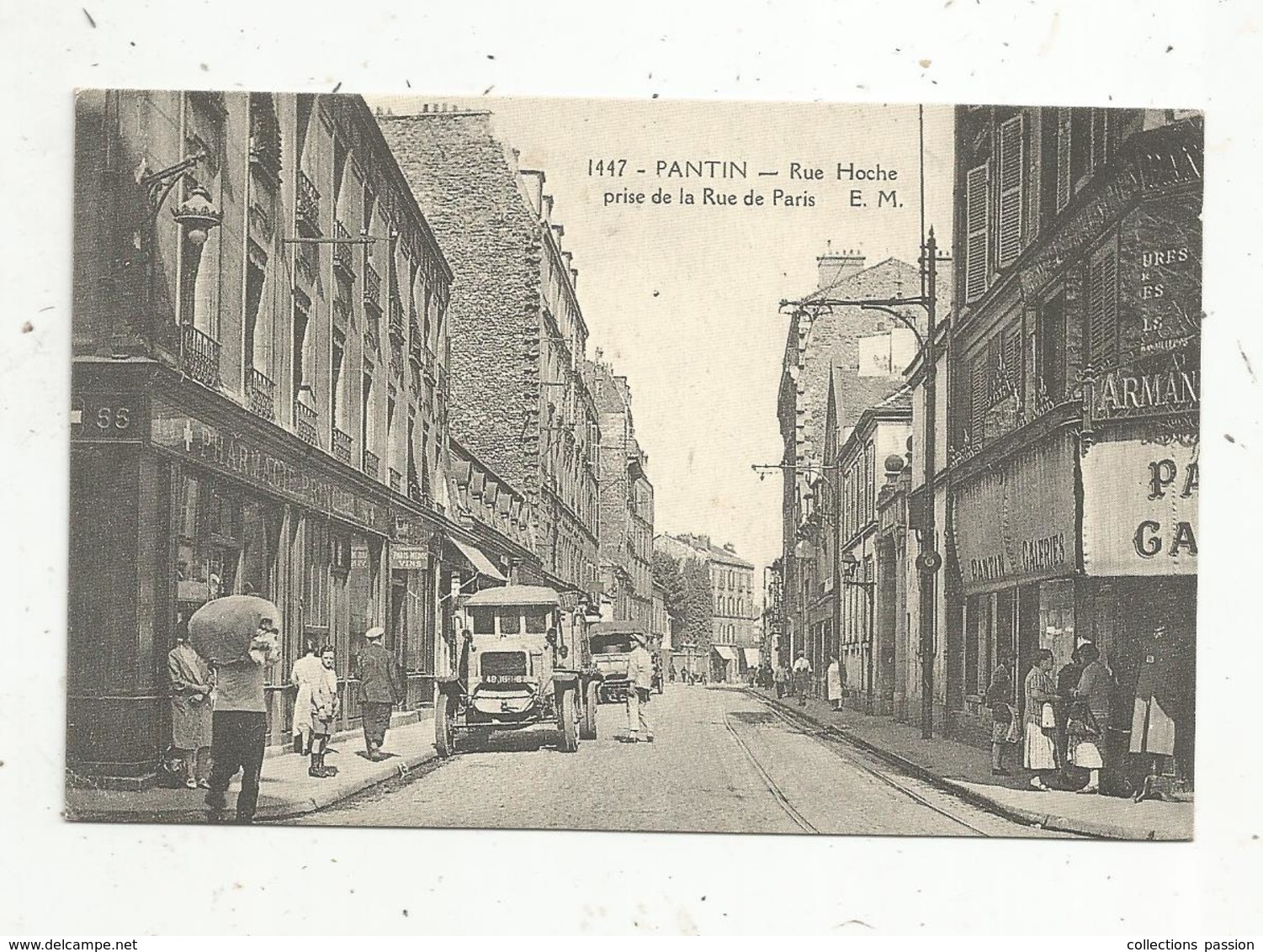 Reproduction De Cp , Automobiles , 93,  PANTIN,  Rue HOCHE Prise De La Rue De PARIS - Passenger Cars