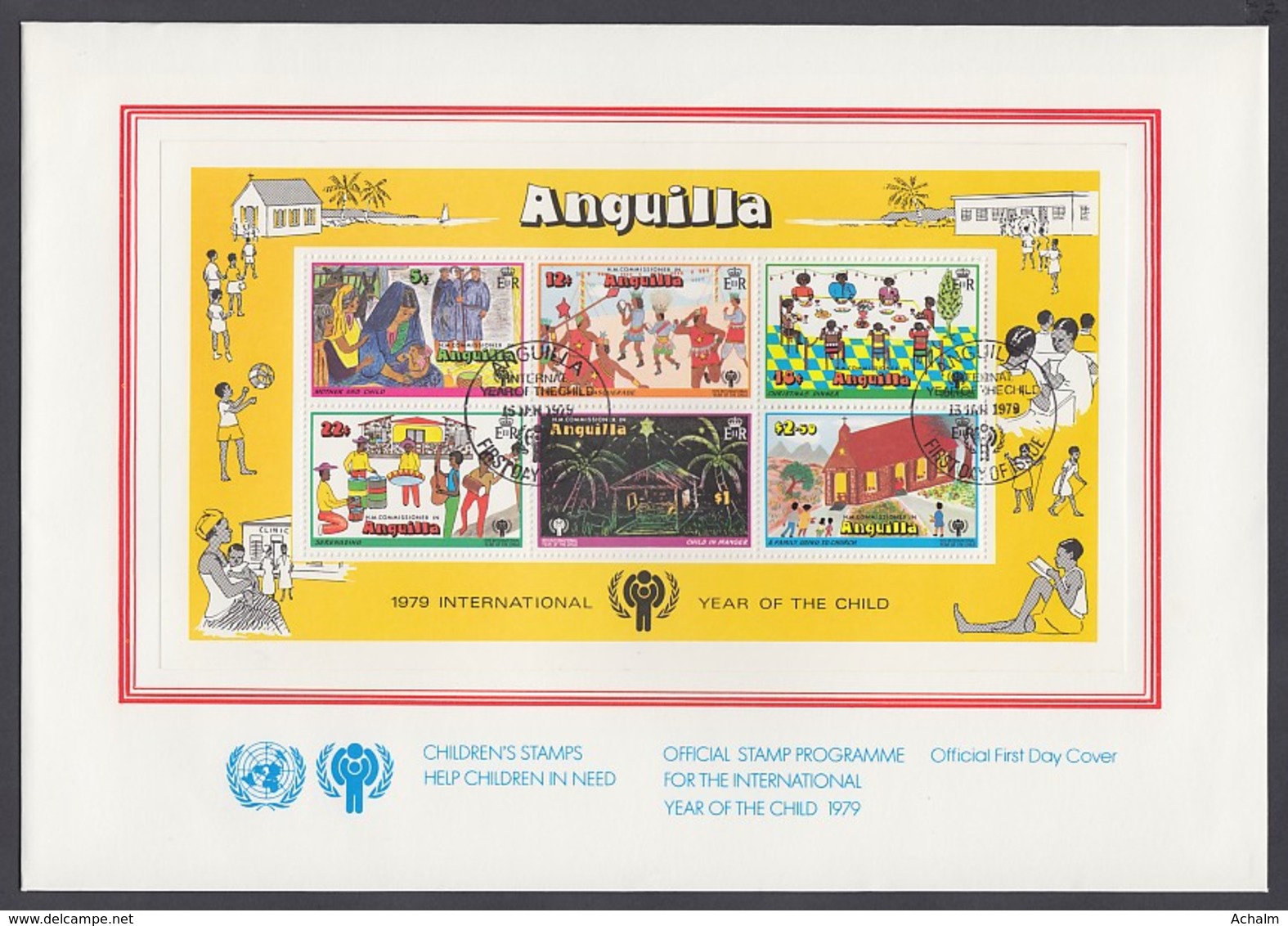 IYC FDC 1979 / Anguilla - MiNr. Block 23 / International Year Of The Child - Sonstige & Ohne Zuordnung