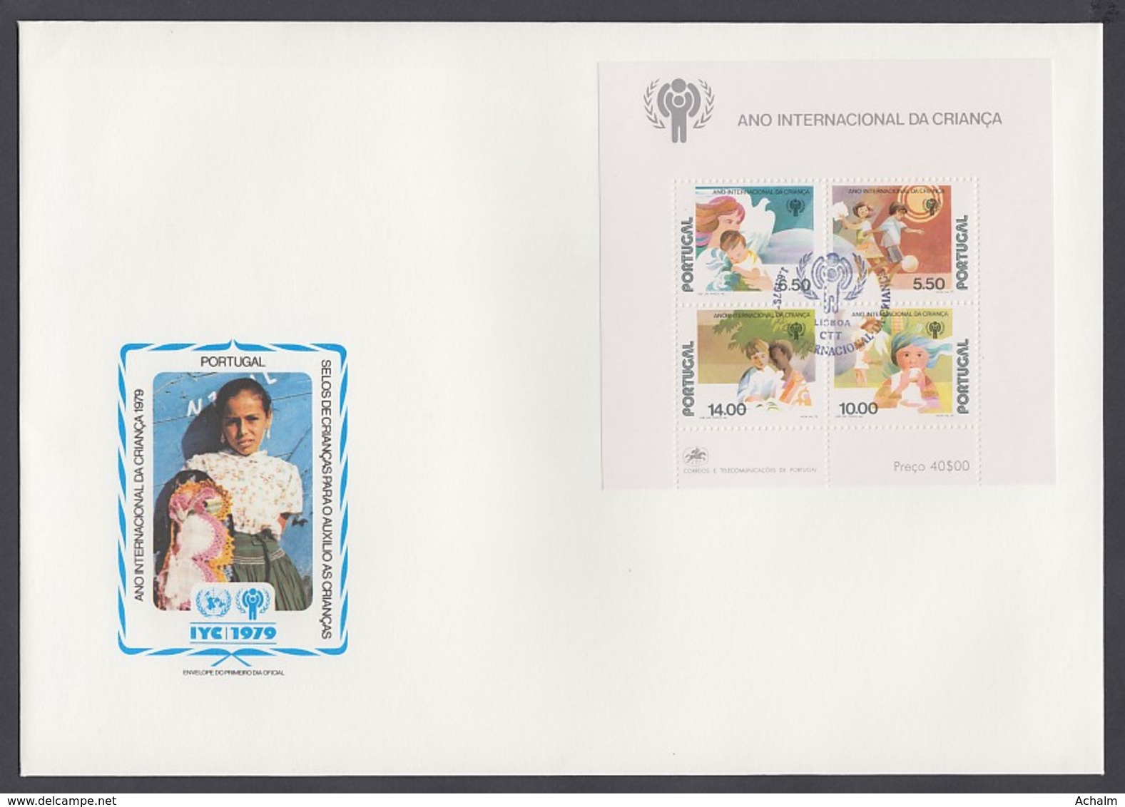 IYC FDC 1979 / Portugal - MiNr. Block 28 / International Year Of The Child - Sonstige & Ohne Zuordnung