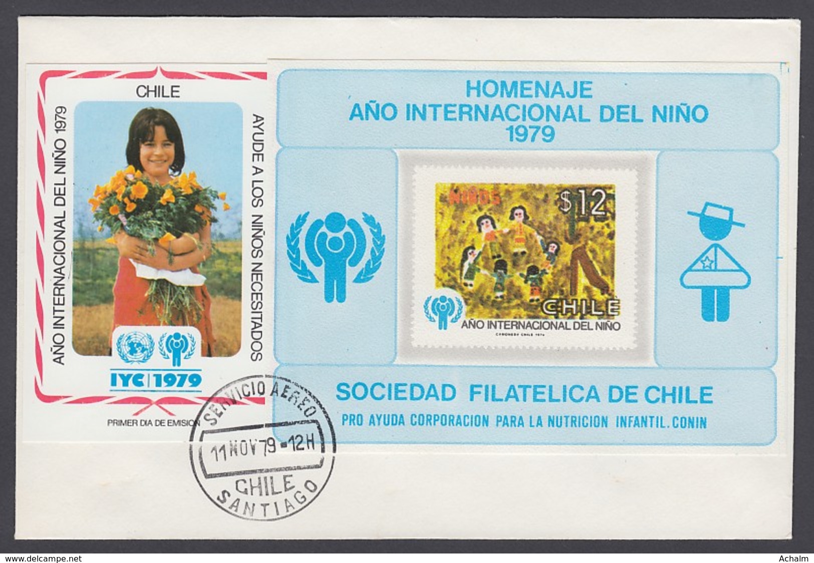 IYC FDC 1979 / Chile - Reminder Sheet With MiNr. 915 / International Year Of The Child - Sonstige & Ohne Zuordnung
