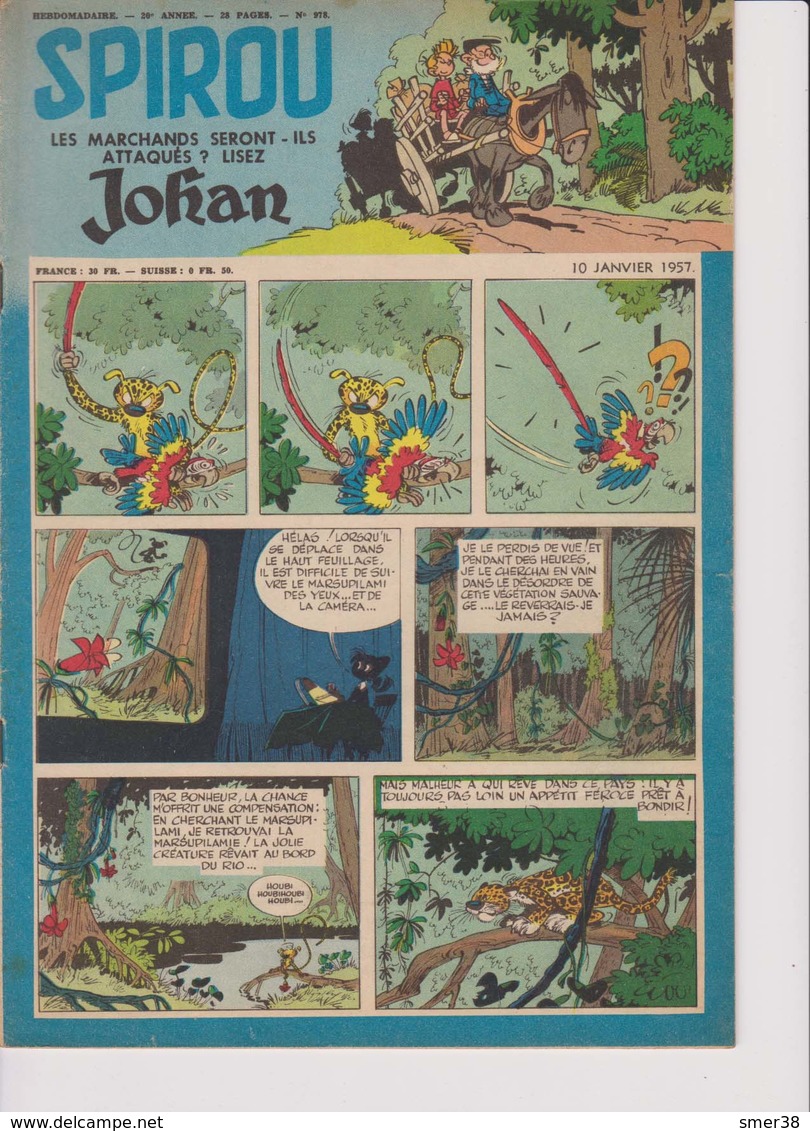 Spirou  N°978 - 10 Janvier 1957 - Spirou Magazine