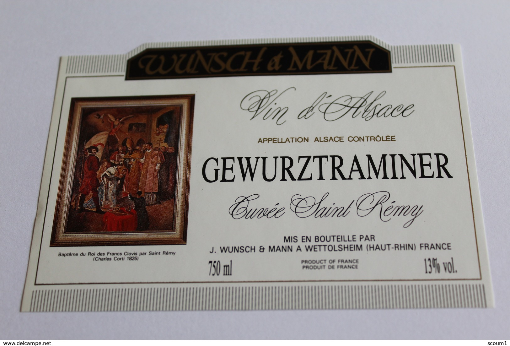 Etiquette De Vin Neuve Jamais Servie GEWURZTRAMINER  CUVEE SAINT REMY  J WUNSCH MANN  A WETTOLSHEIM - Gewurztraminer