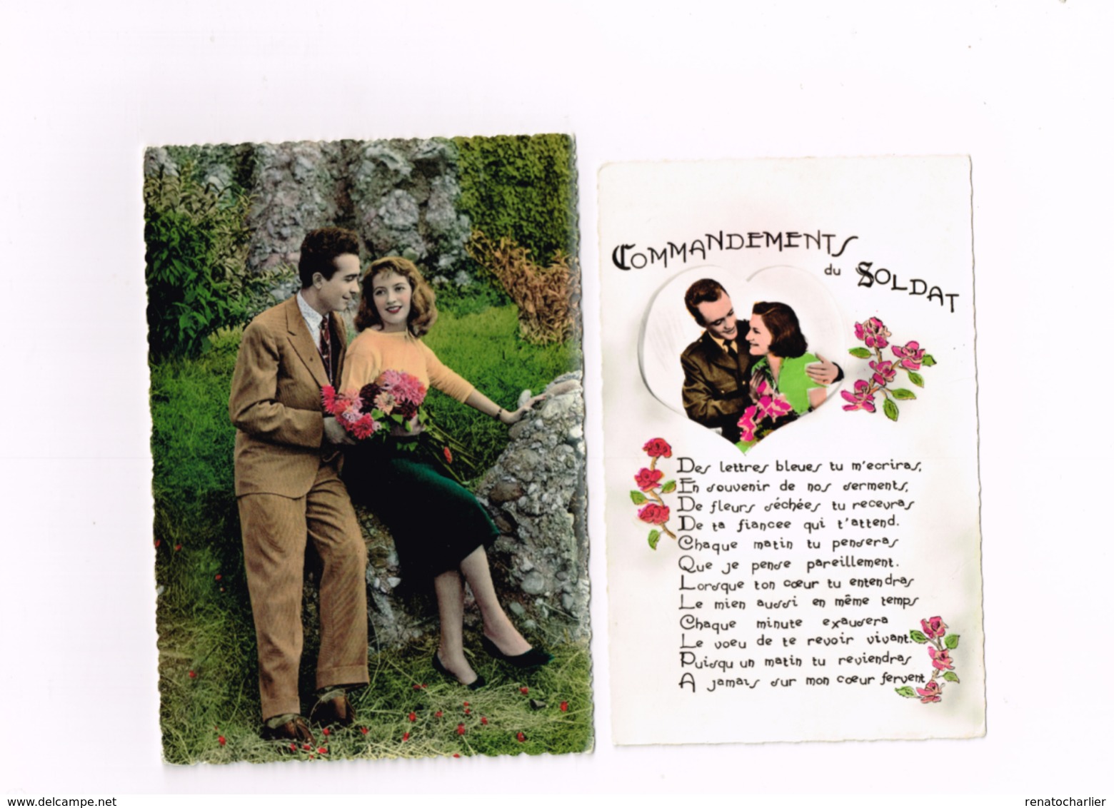 Lot De 8 Cartes.Couples. - Couples