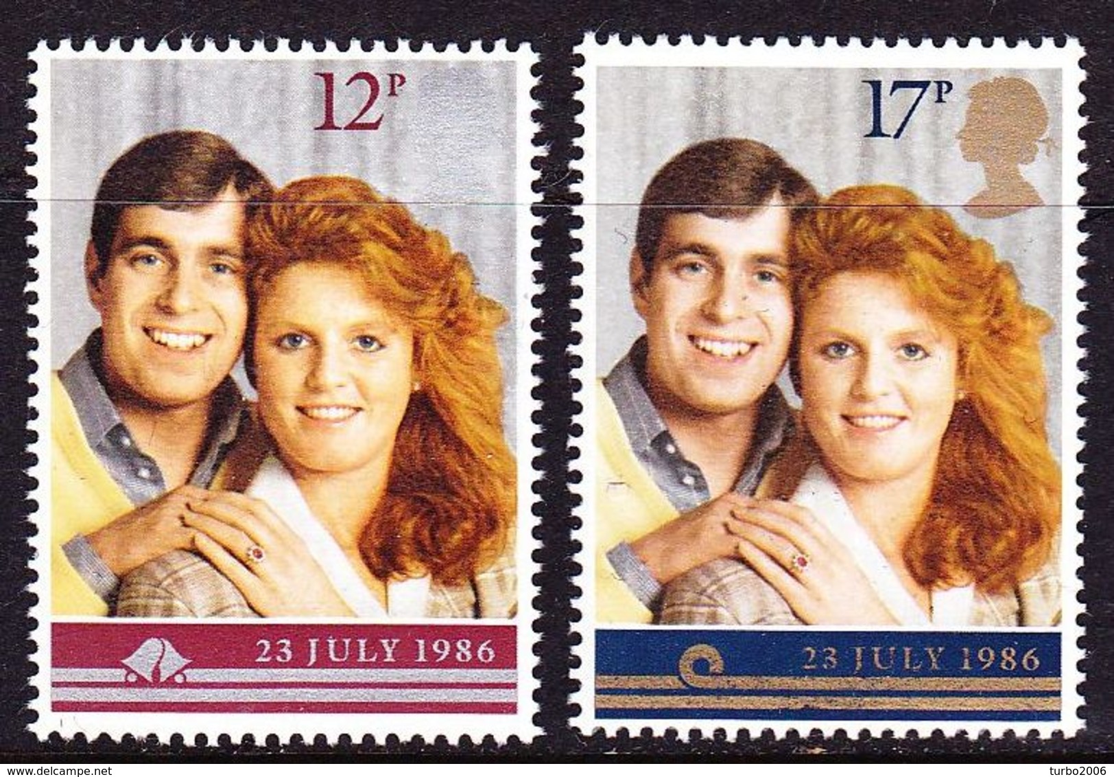 G.B. 1986 Merriage Of Prince Andrew And Sarah Furguson MNH Set Mi. 1081 / 1082 - Ongebruikt