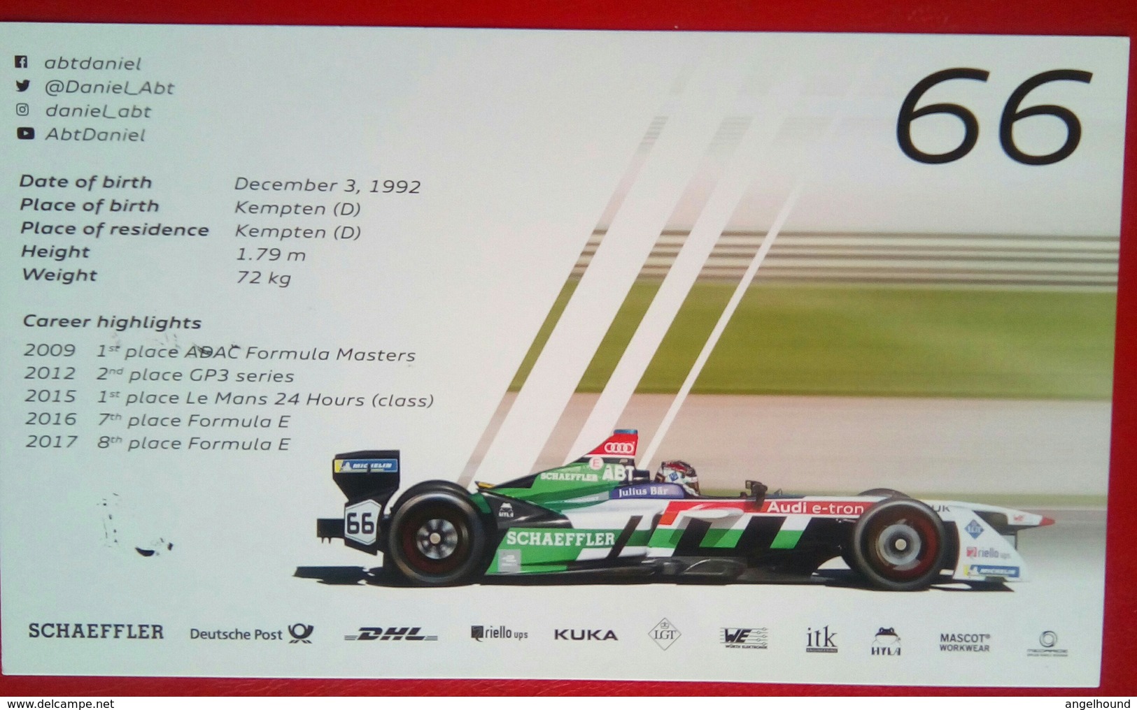 Audi  Daniel Abt - Autografi