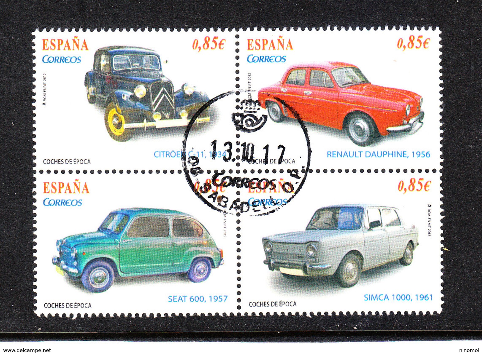 Spagna - 2003. Citroen C-11 ; Renault Dauphine ; Seat 600; Simca 1000. - Automobili