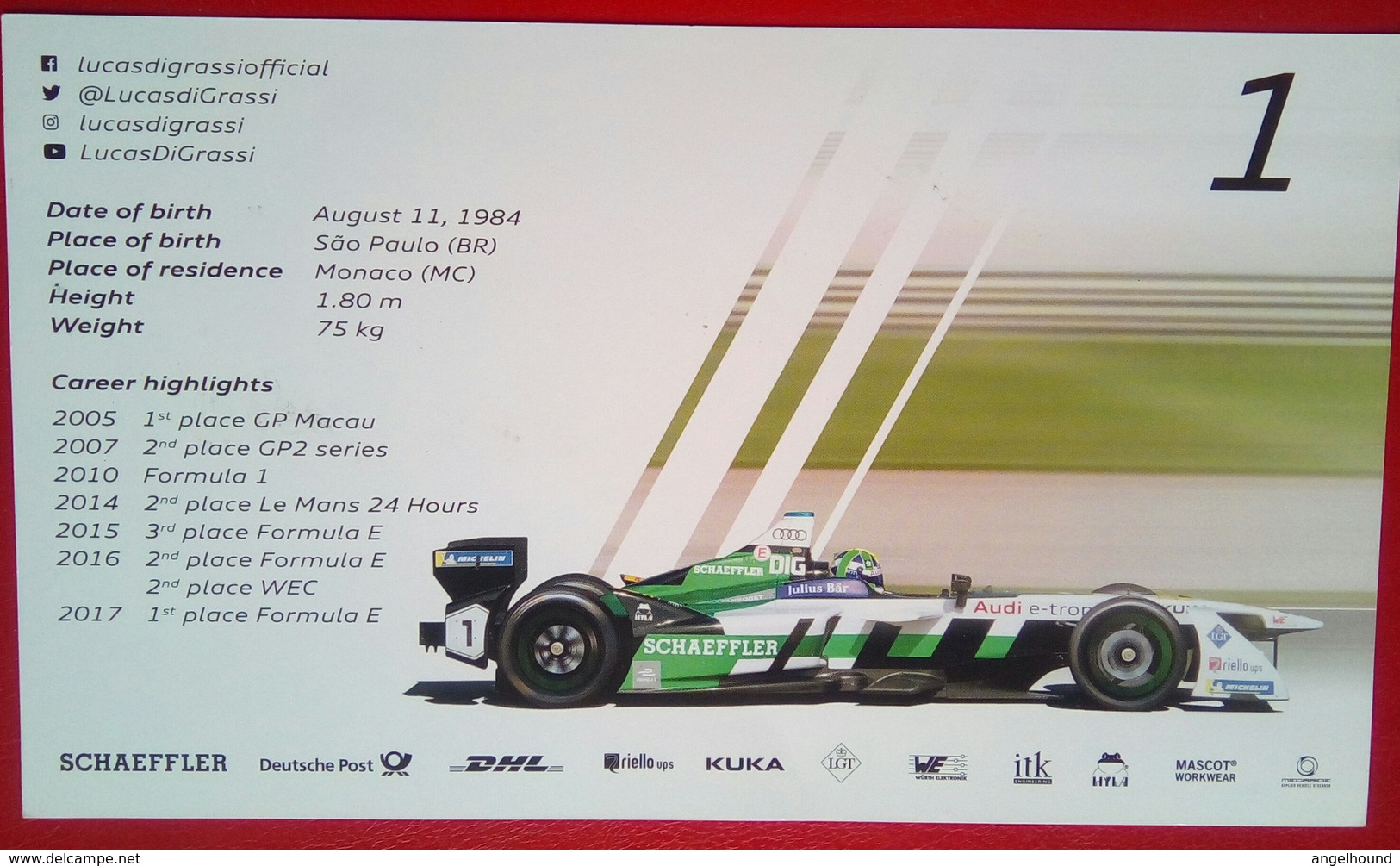 Audi Sports Lucas Di Grassi - Autografi