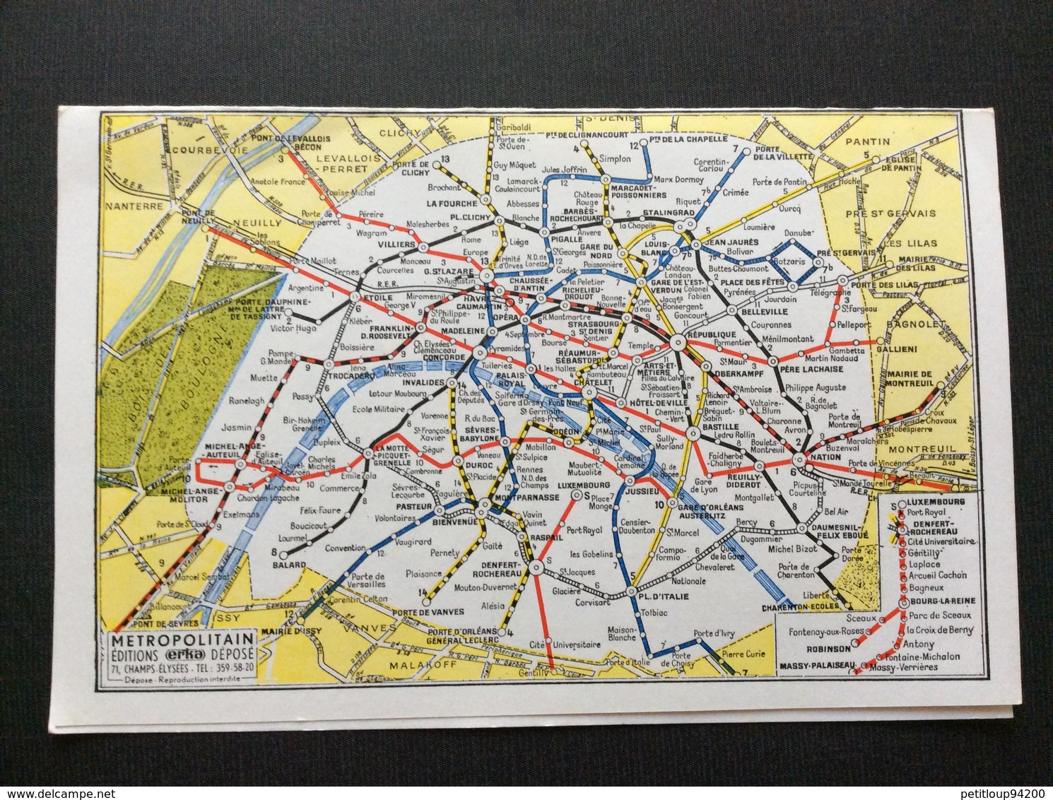 PLAN MÊTRO RATP  Kermesse Jaures - Europe