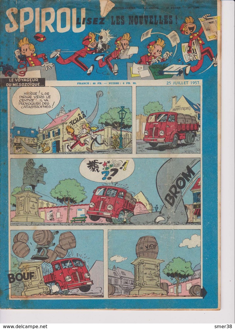 Spirou  N°1006 - 25 Juillet 1957 - Spirou Magazine