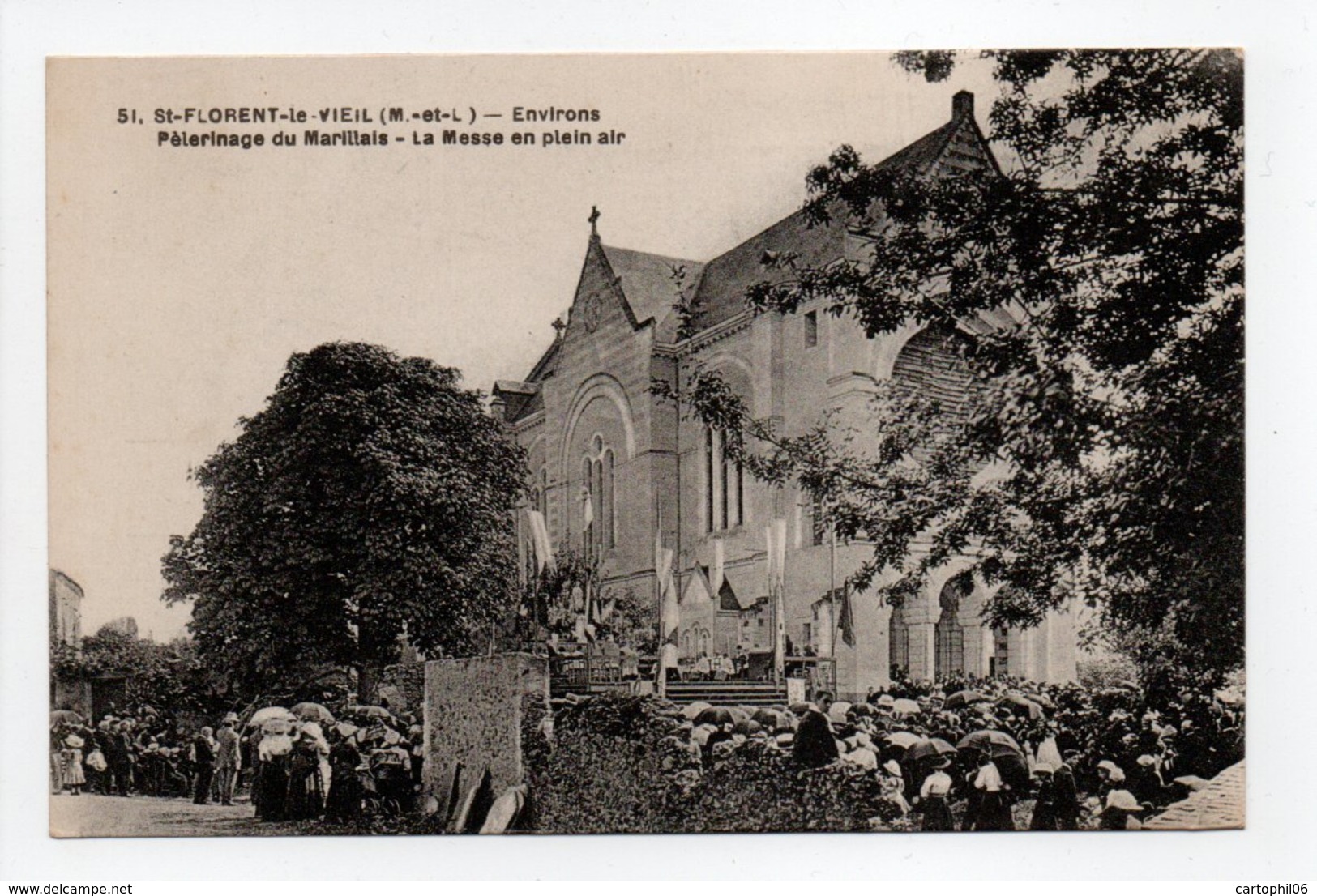 - CPA SAINT-FLORENT-LE-VIEIL (49) - Pèlerinage Du Marillais - La Messe En Plein Air - Edition F. Chapeau N° 51 - - Sonstige & Ohne Zuordnung