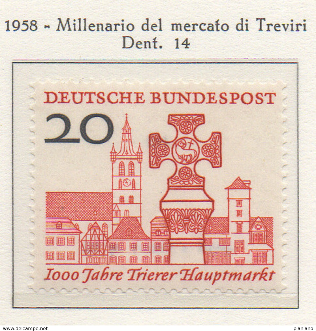 PIA - GERMANIA - 1958  : Millenario Del Mercato Di Treviri  -   (Yv 161) - Nuovi