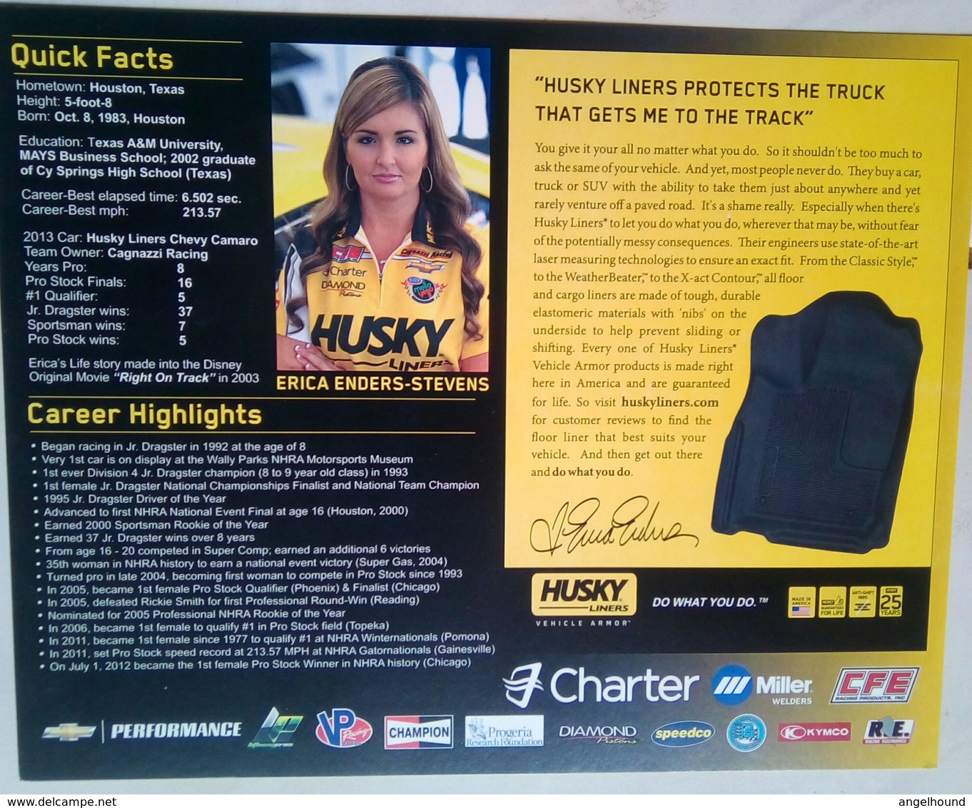 Husky Liners  Erica Enders - Abbigliamento, Souvenirs & Varie