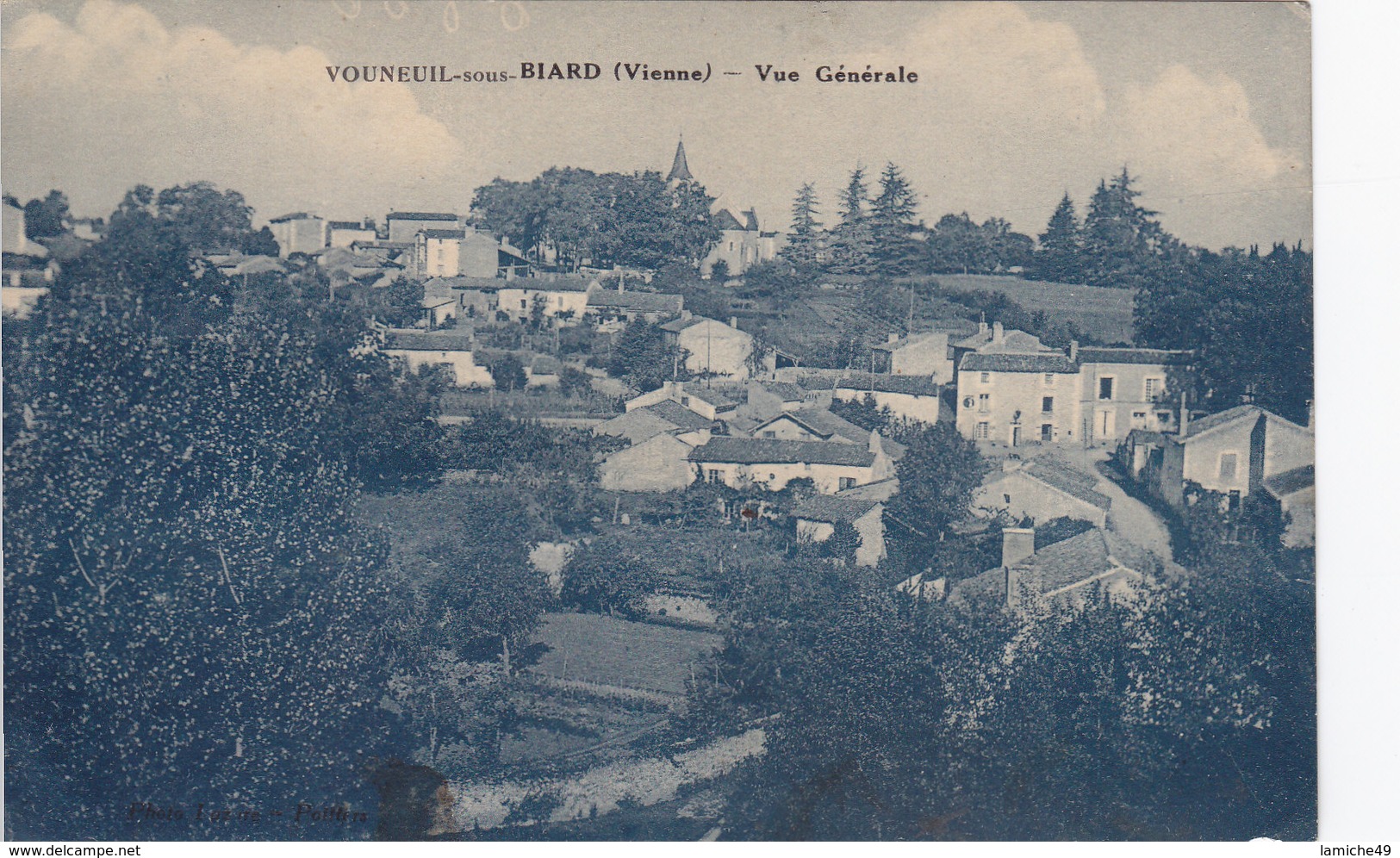 3 CPA VOUNEUIL-sous-BIARD (Vienne Région De Poitiers) Le Moulin Et Le Pont -Vue Générale -Place De L’église - Vouneuil Sous Biard