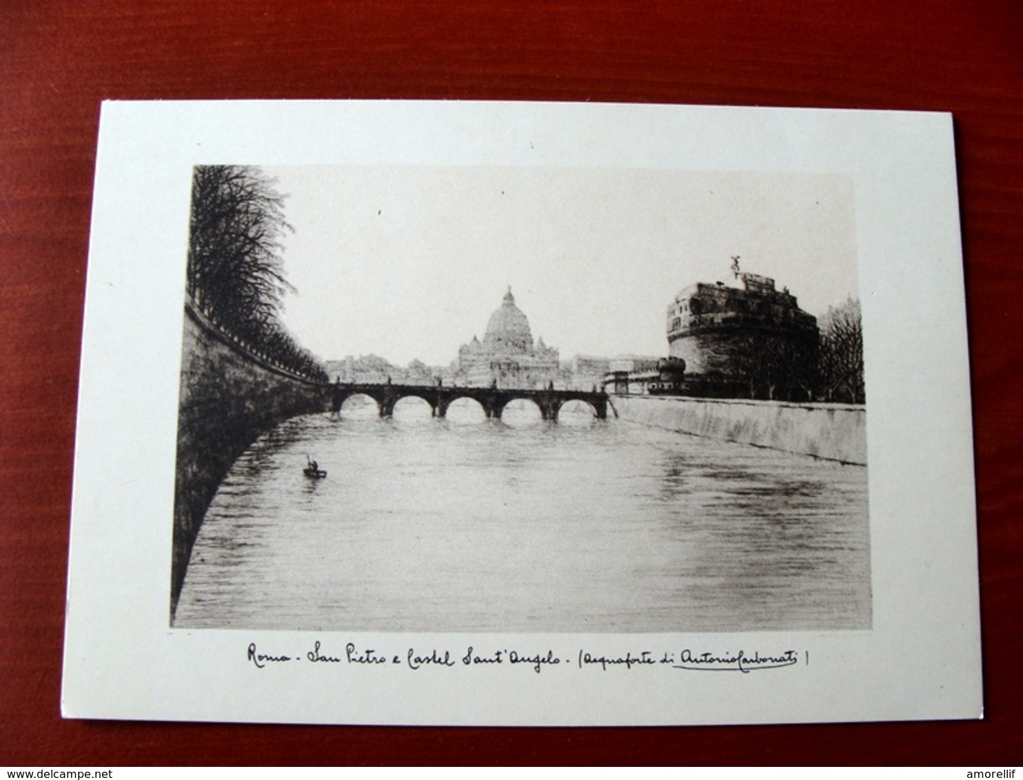 (FG.W41) ROMA - SAN PIETRO E CASTEL SANT'ANGELO (Disegno Di Antonio Carbonati) NV - Pittura & Quadri