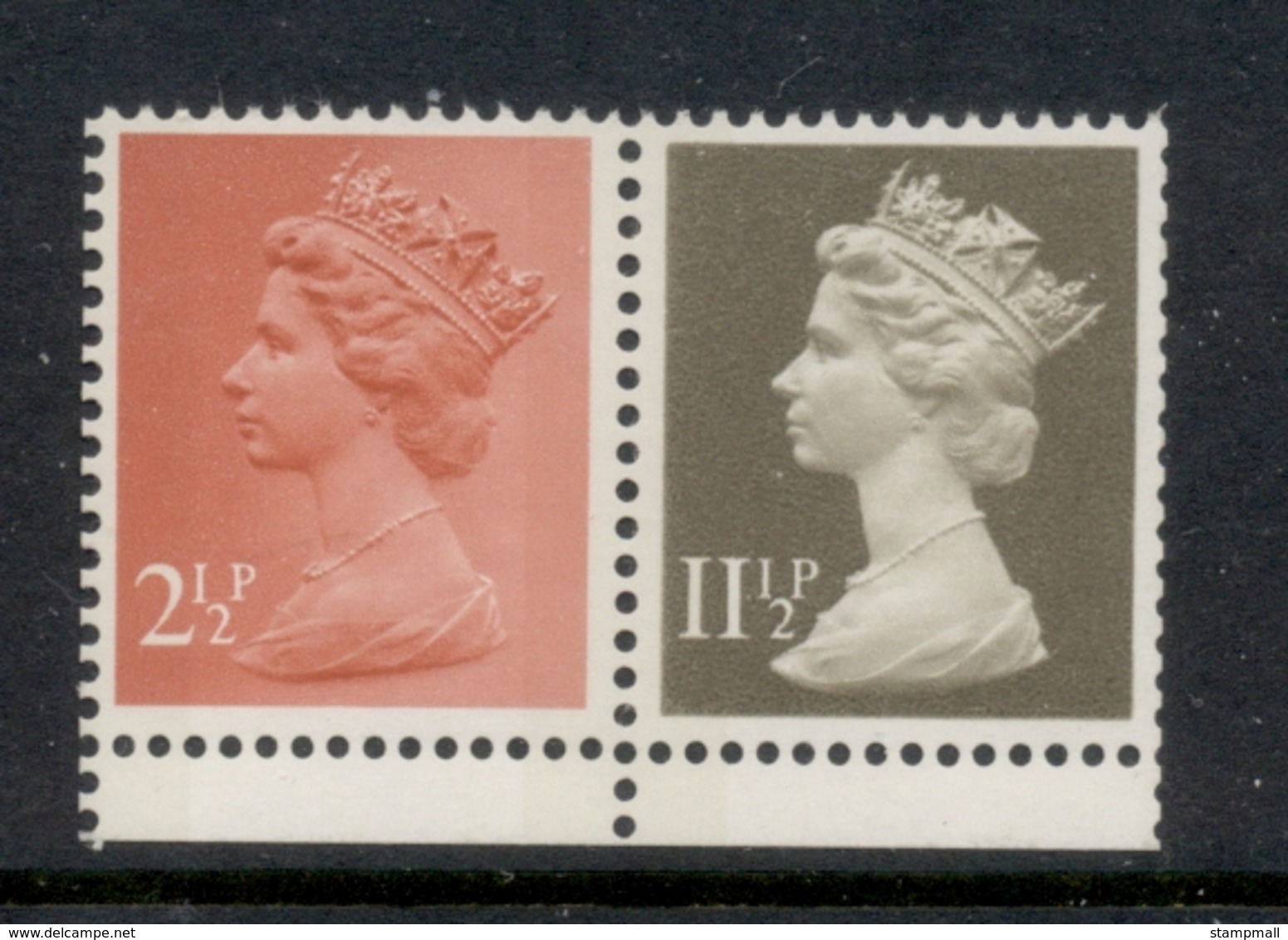 GB 1981 Machin 2.5p Rose Red 2B, 11.5p Drab BL MUH - Machins