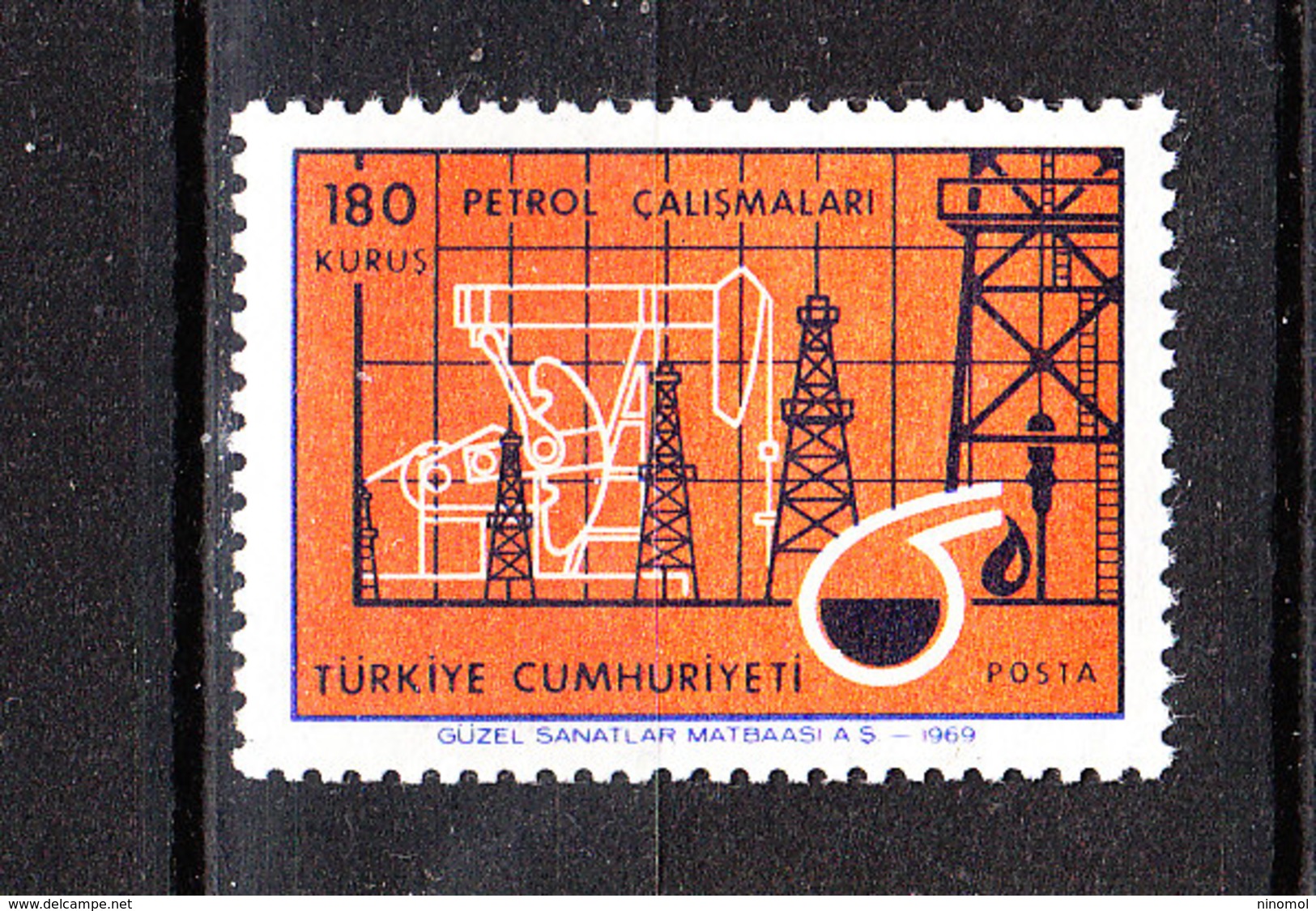 Turchia  -  1969.  Estrazione Del Petrolio. Oil Extraction. MNH - Fabbriche E Imprese