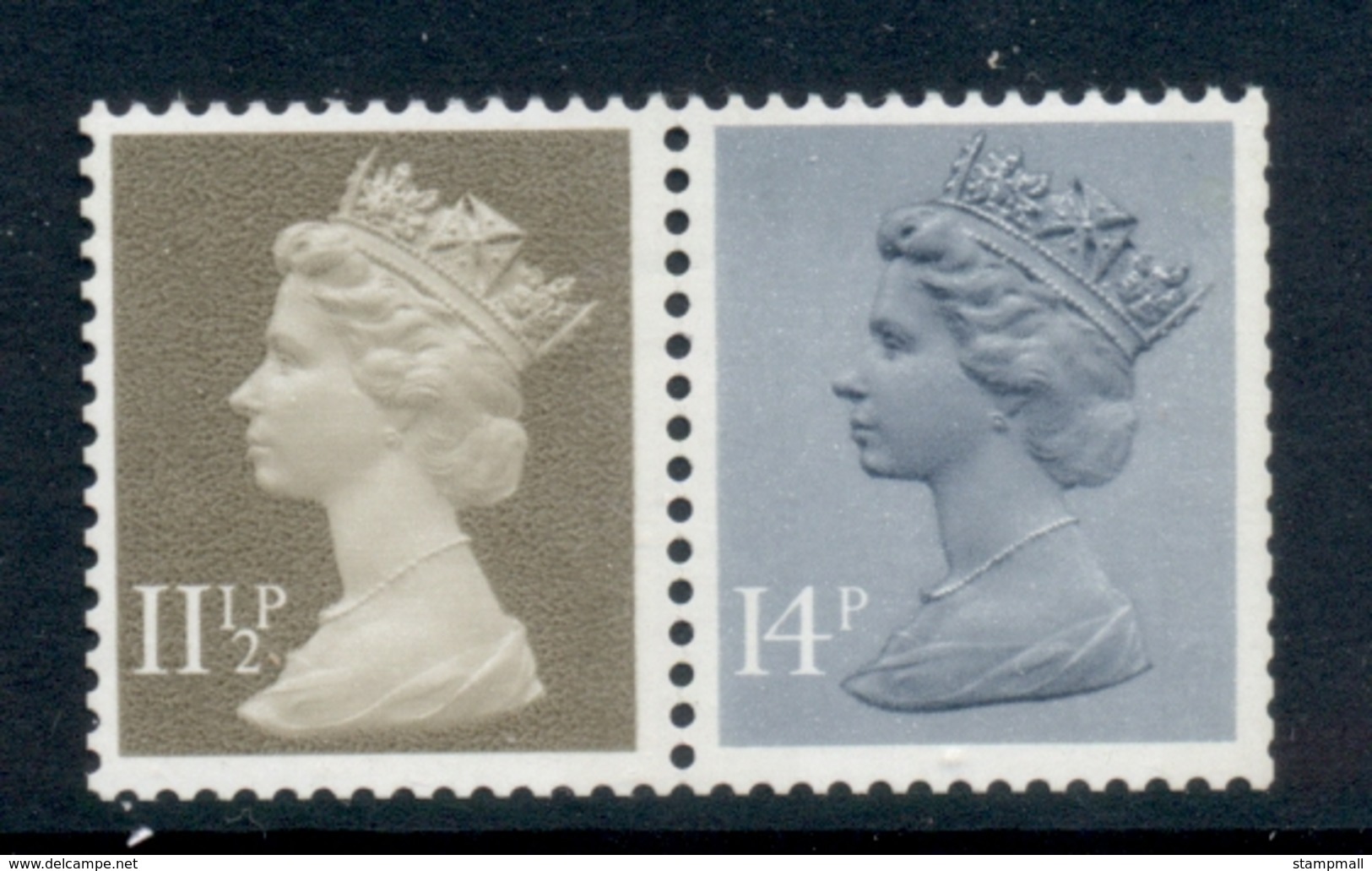 GB 1981 Machin 14p Grey Blue 2B, 11.5p Drab BR MUH - Machins