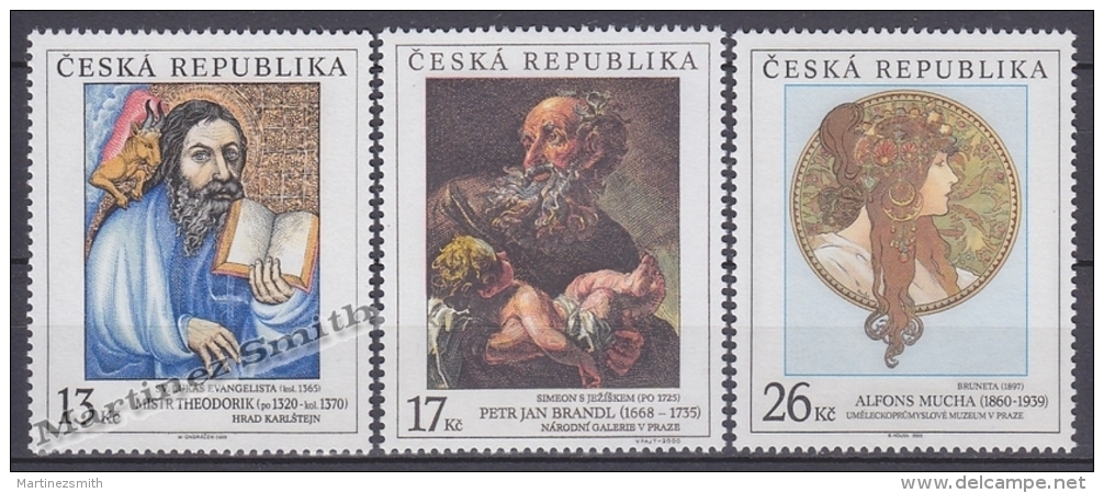 Czech Republic - Tcheque 2000 Yvert 260-62 Art, Paintings- MNH - Ongebruikt