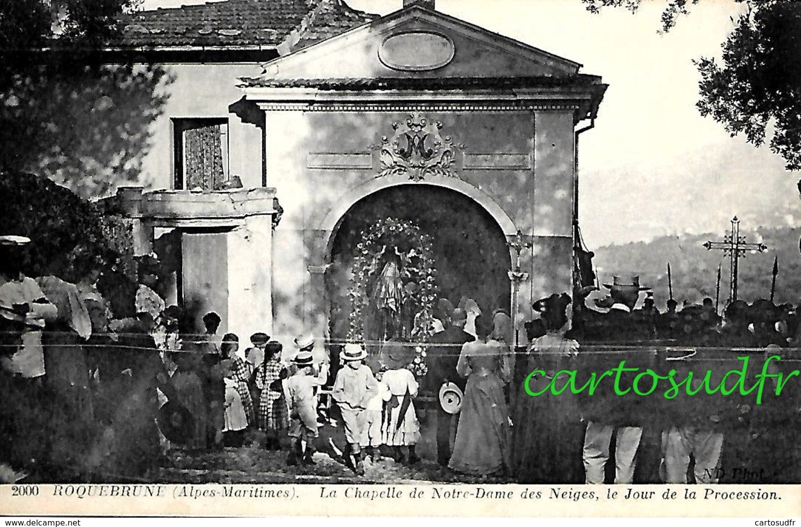 06 ROQUEBRUNE - LA CHAPELLE DE NOTRE DAME DES NEIGES JOUR DE LA PROCESSION - (N.D. DE LA PANSE XIIe SIECLE) - TBE - Roquebrune-Cap-Martin