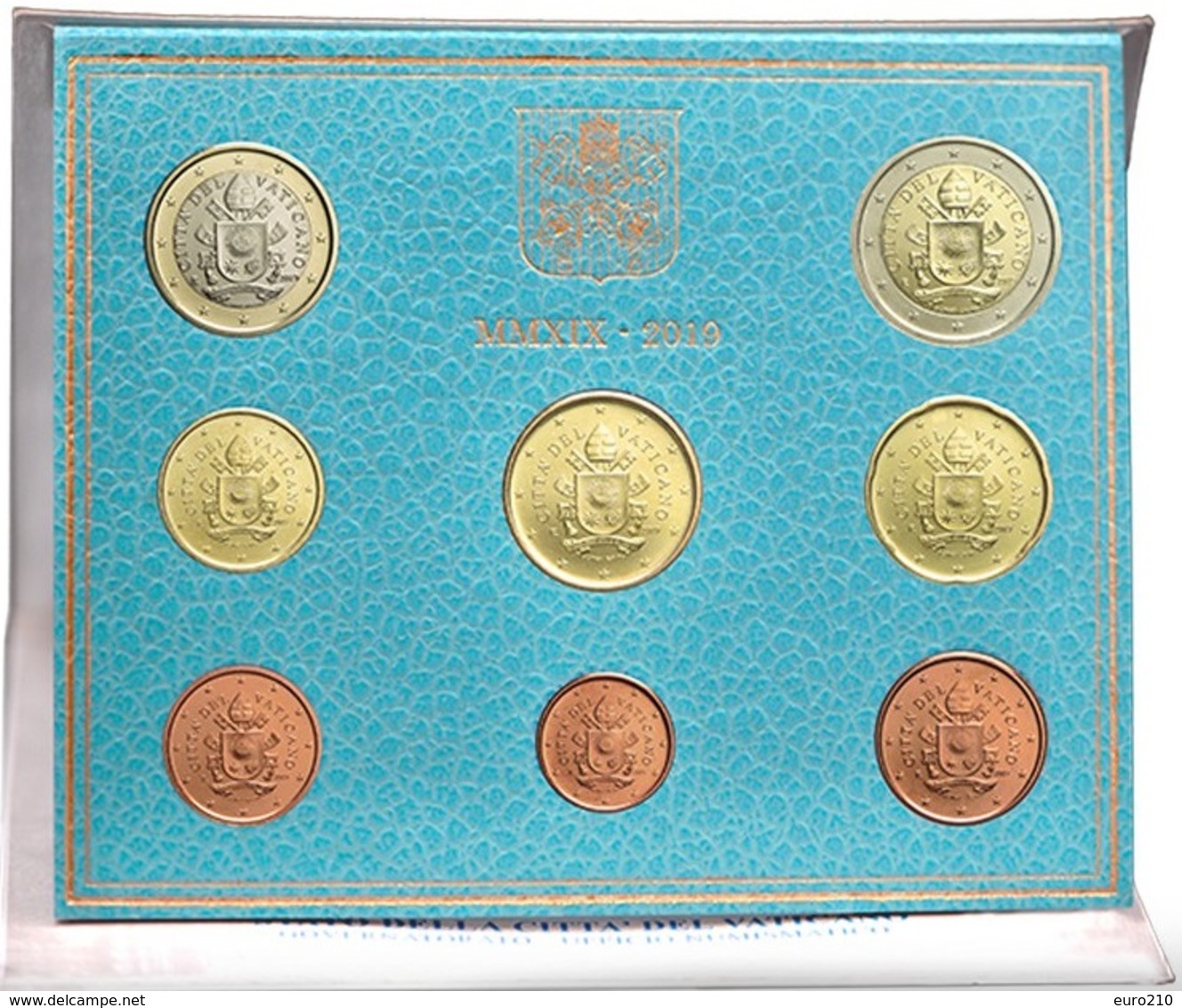 VATICAN EURO COIN SET 2019 - 8 Coins - BU Quality - Vatican