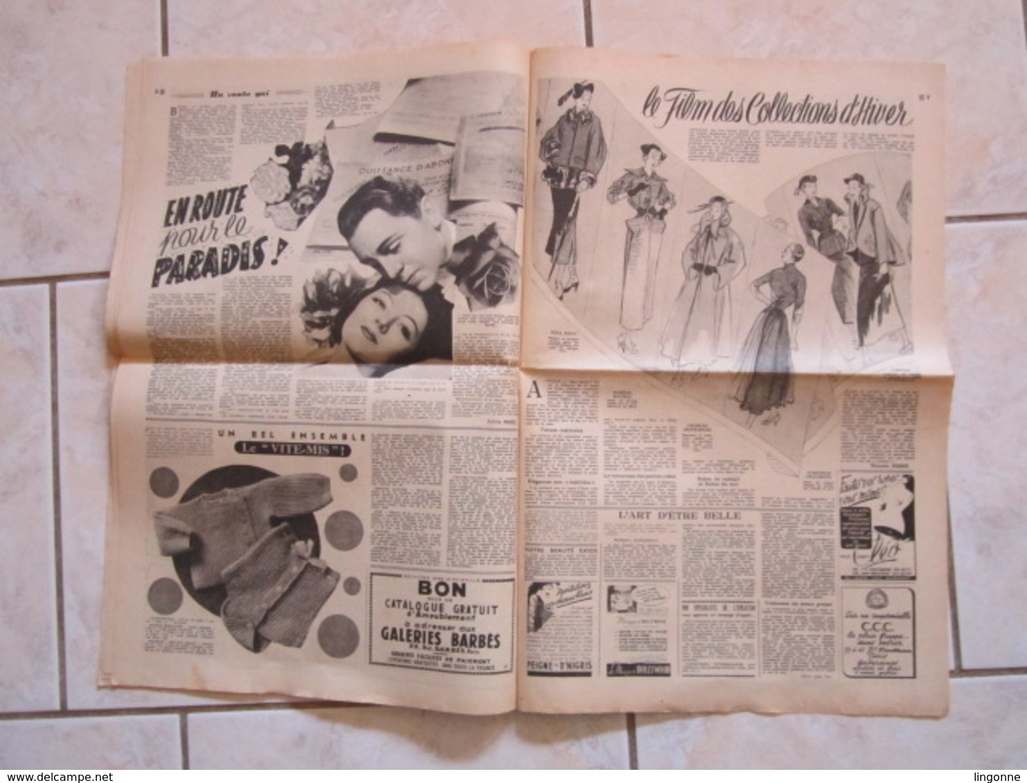 RARE LE JOURNAL de la FEMME Hebdomadaire interdit sous l'Occupation Directrice : Raymonde MACHARD  20 Octobre 1948