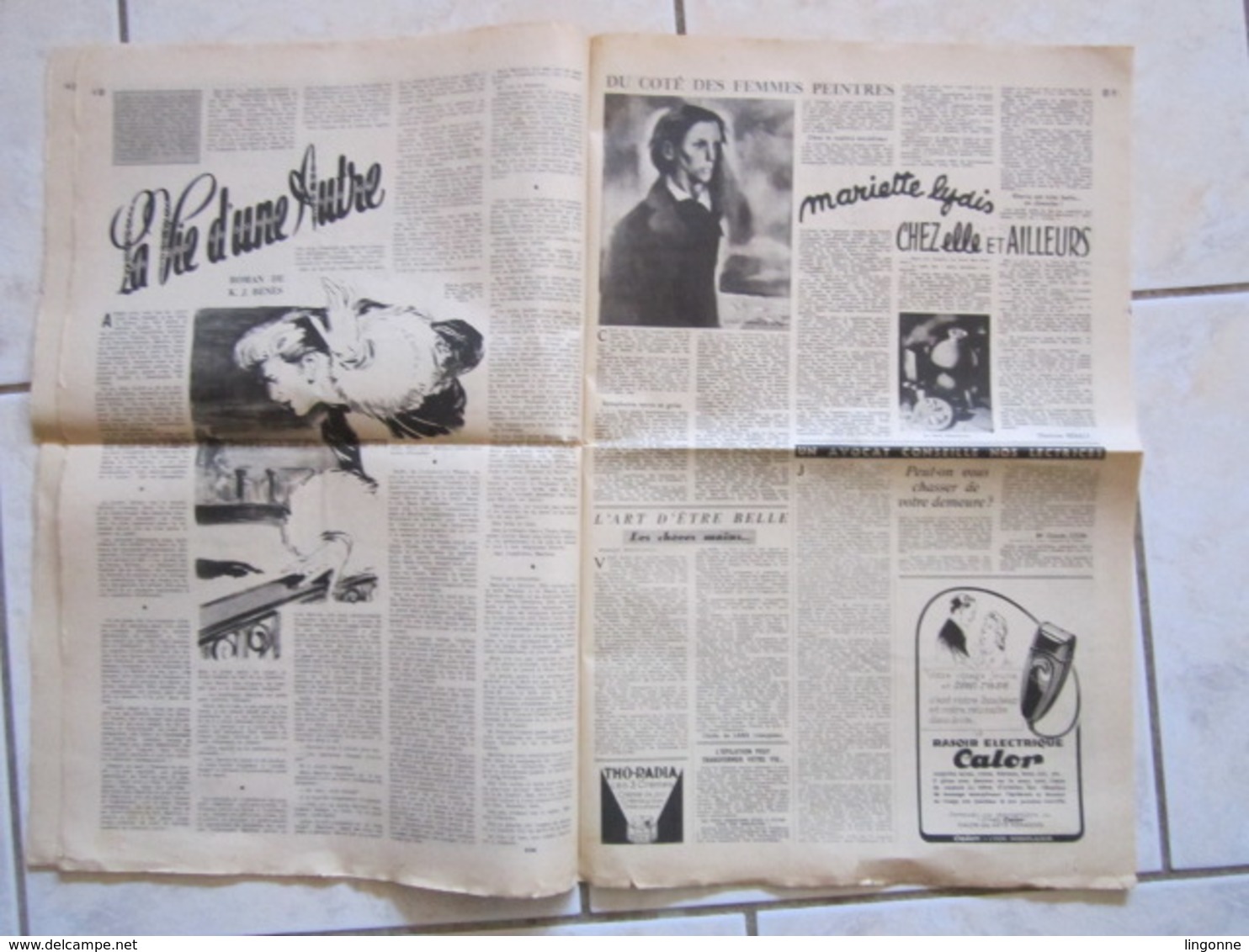 RARE LE JOURNAL de la FEMME Hebdomadaire interdit sous l'Occupation Directrice : Raymonde MACHARD  2 MARS 1949