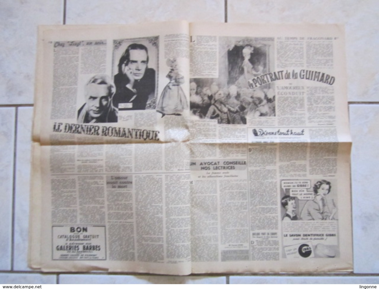 RARE LE JOURNAL de la FEMME Hebdomadaire interdit sous l'Occupation Directrice : Raymonde MACHARD  23 FEVRIER 1949