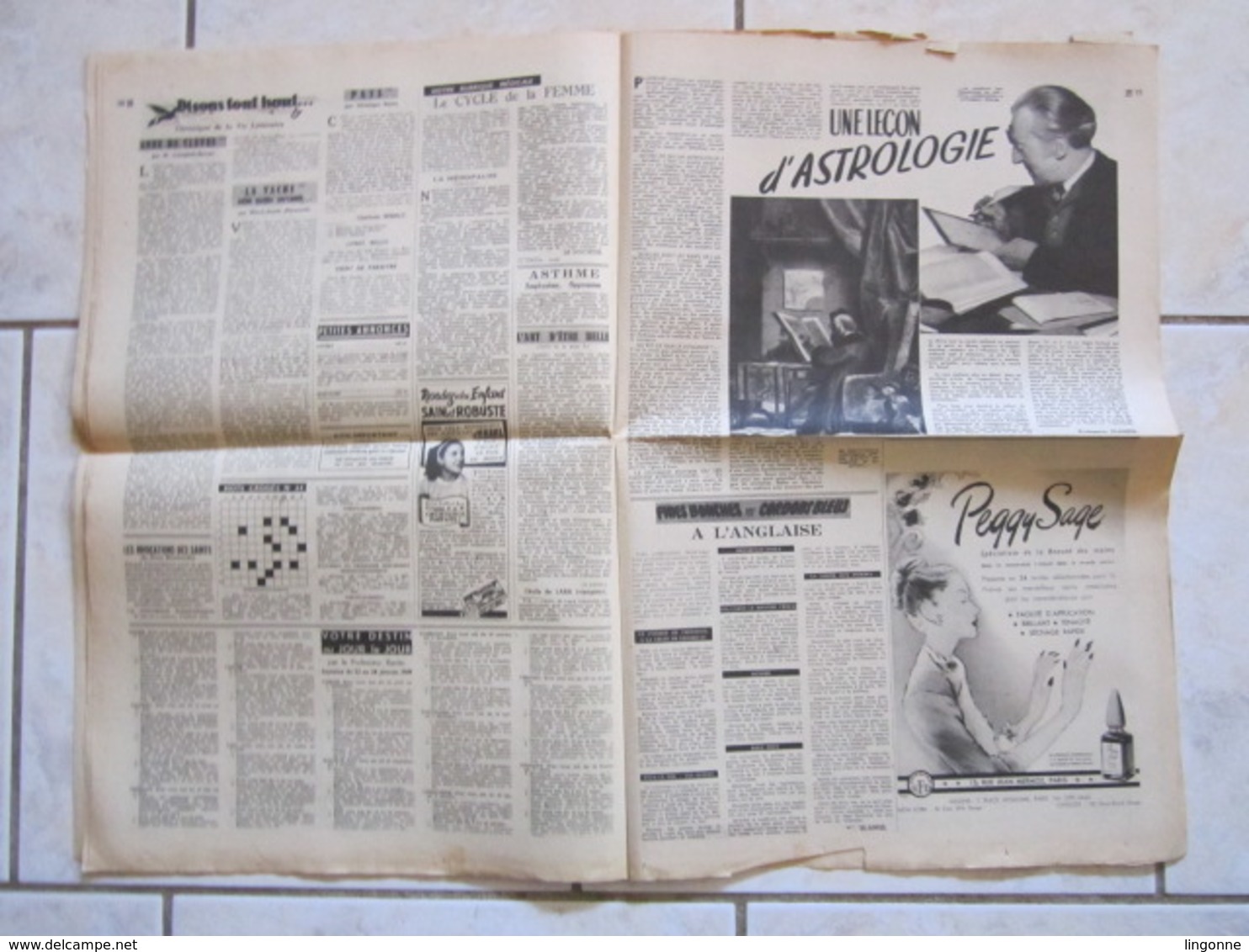 RARE LE JOURNAL de la FEMME Hebdomadaire interdit sous l'Occupation Directrice : Raymonde MACHARD  19 JANVIER 1949