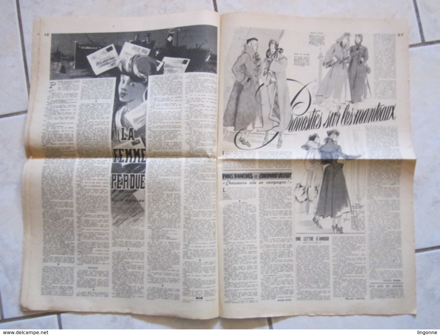 RARE LE JOURNAL de la FEMME Hebdomadaire interdit sous l'Occupation Directrice : Raymonde MACHARD  8 SEPTEMBRE 1948