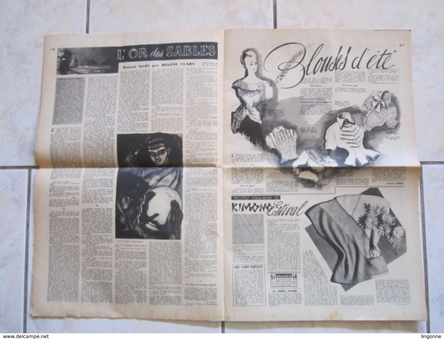 RARE LE JOURNAL de la FEMME Hebdomadaire interdit sous l'Occupation Directrice : Raymonde MACHARD  28 JUILLET 1948