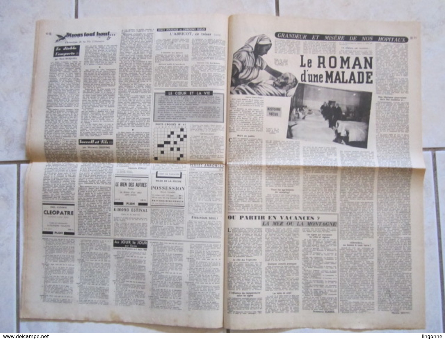 RARE LE JOURNAL de la FEMME Hebdomadaire interdit sous l'Occupation Directrice : Raymonde MACHARD  28 JUILLET 1948