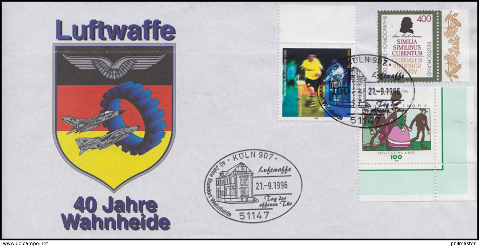 40 Jahre Luftwaffe  Wahnheide Emblem MiF Bf. SSt KÖLN Tag Der Offenen Tür 1996 - Sonstige (Luft)