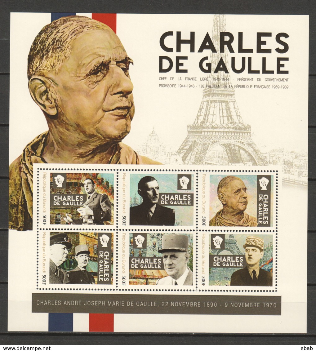 Togo MNH MNH Sheet B1 CHARLES DE GAULLE - De Gaulle (Generaal)