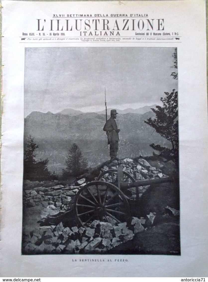 L'illustrazione Italiana 16 Aprile 1916 WW1 Trentino Destree Aumento Dei Prezzi - War 1914-18