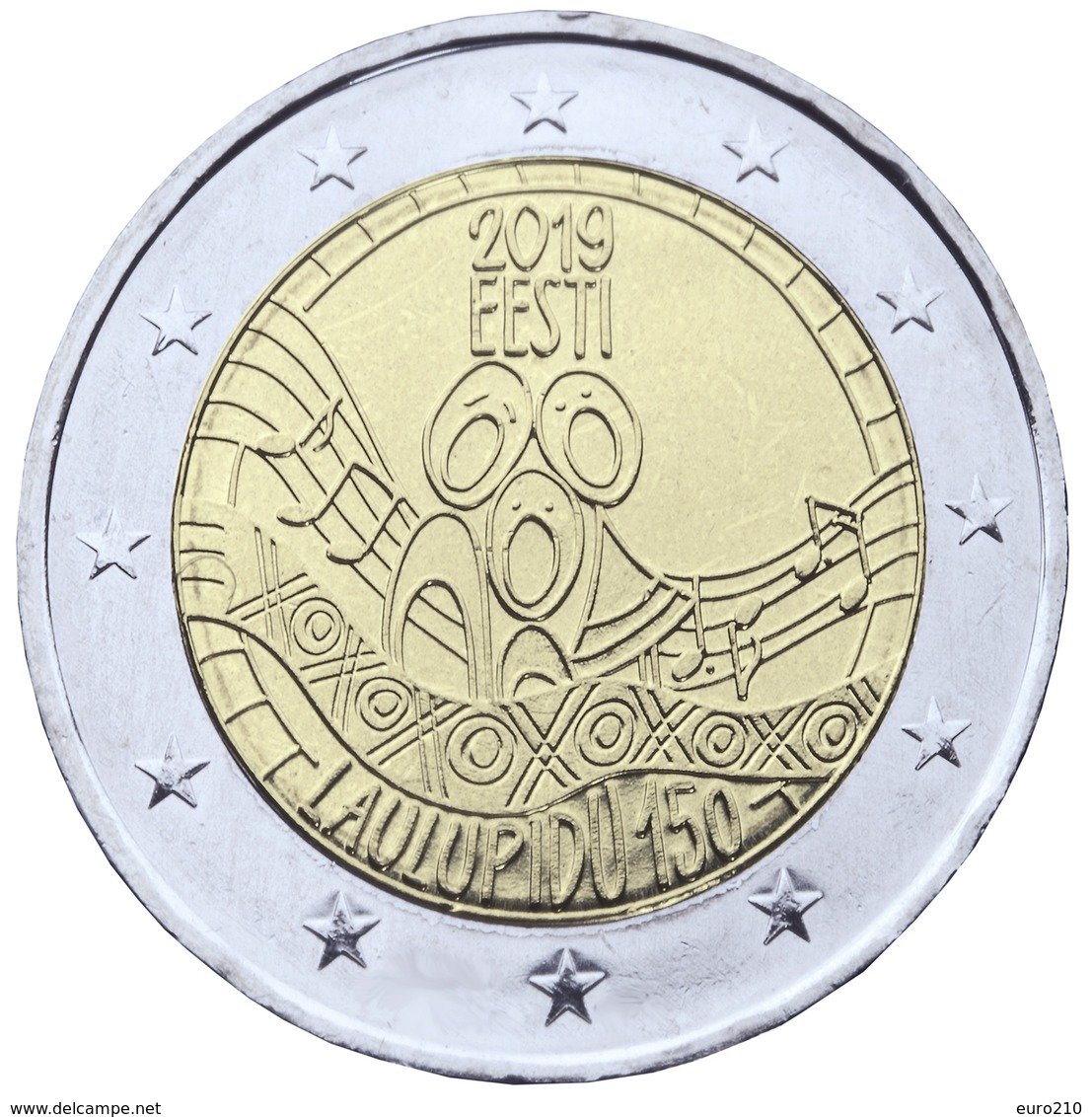 ESTONIE - 2 Euro 2019 - Festival De Chant - UNC - Other & Unclassified