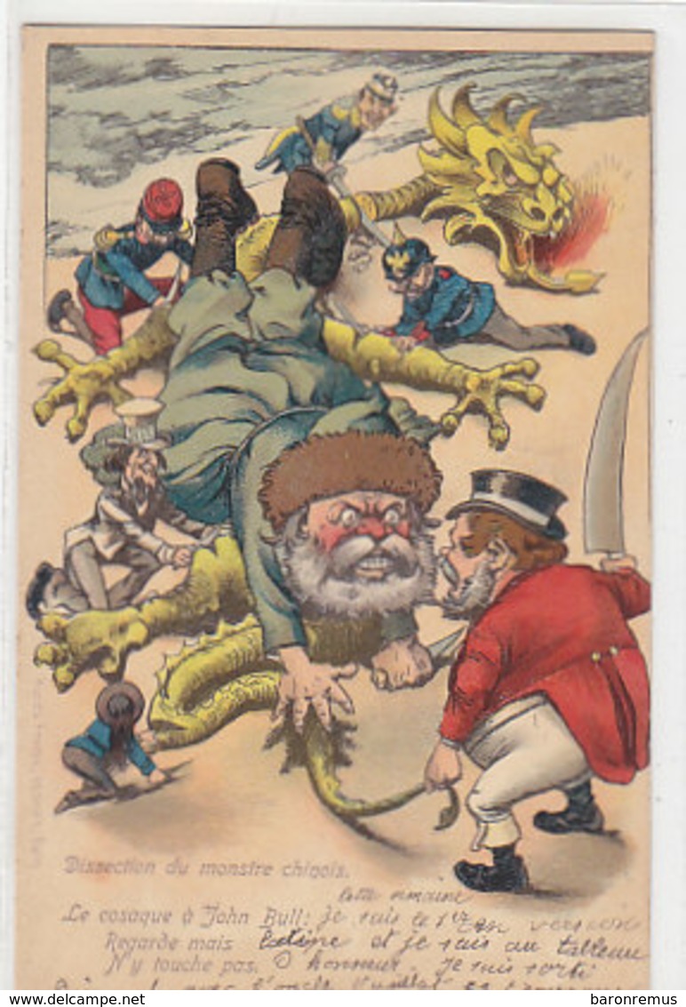 Dissection Du Monstre Chinois - Litho - 1900          (190622) - Autres & Non Classés